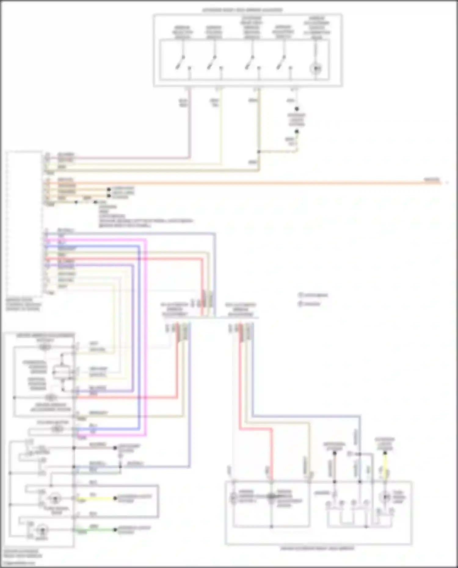 Wiring diagram mirror folding switch for Volkswagen Golf Mk7 (2012-2017) (1 of 1)