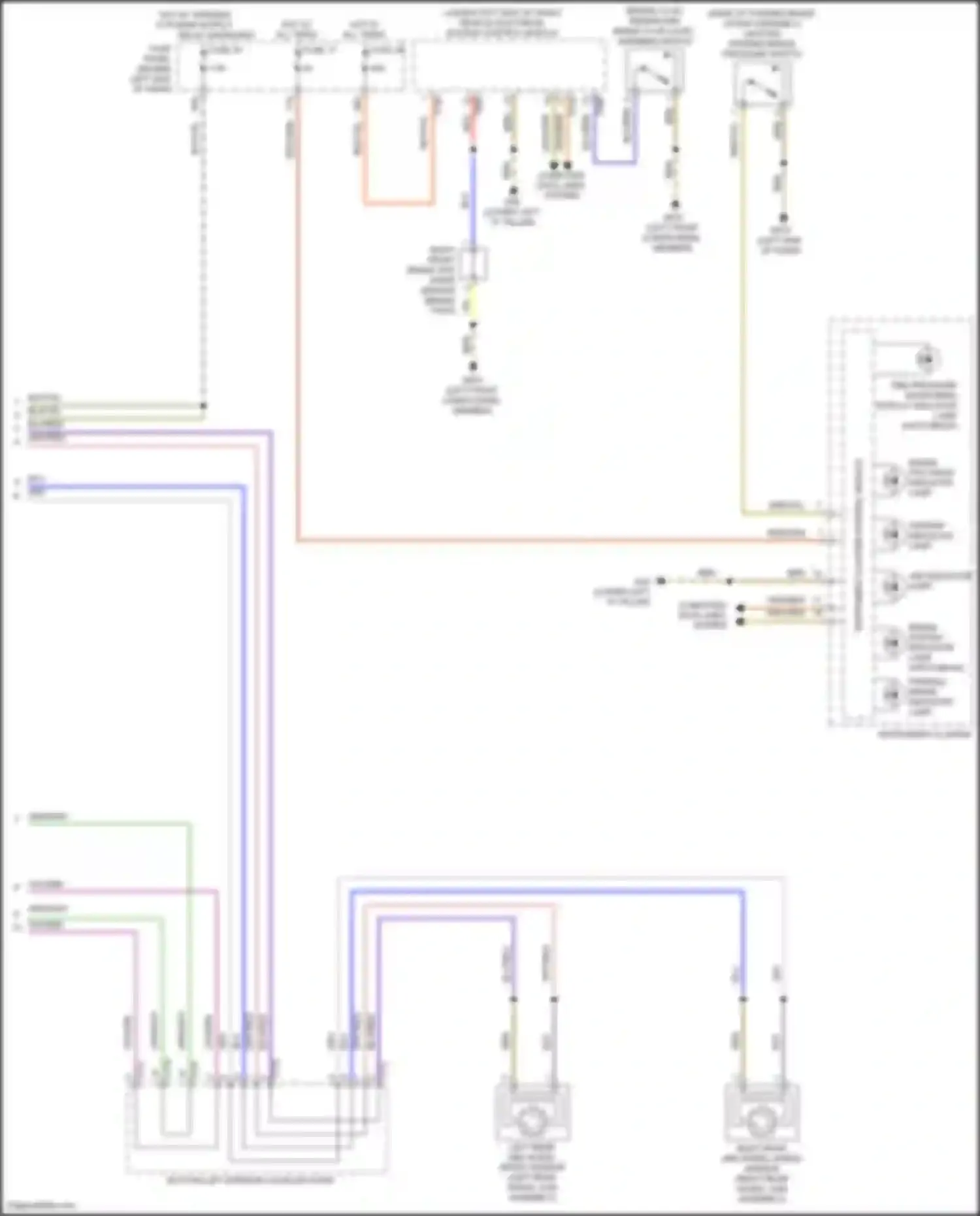 Wiring diagram parking brake indicator lamp for Volkswagen Golf Mk7 (2012-2017) (1 of 4)