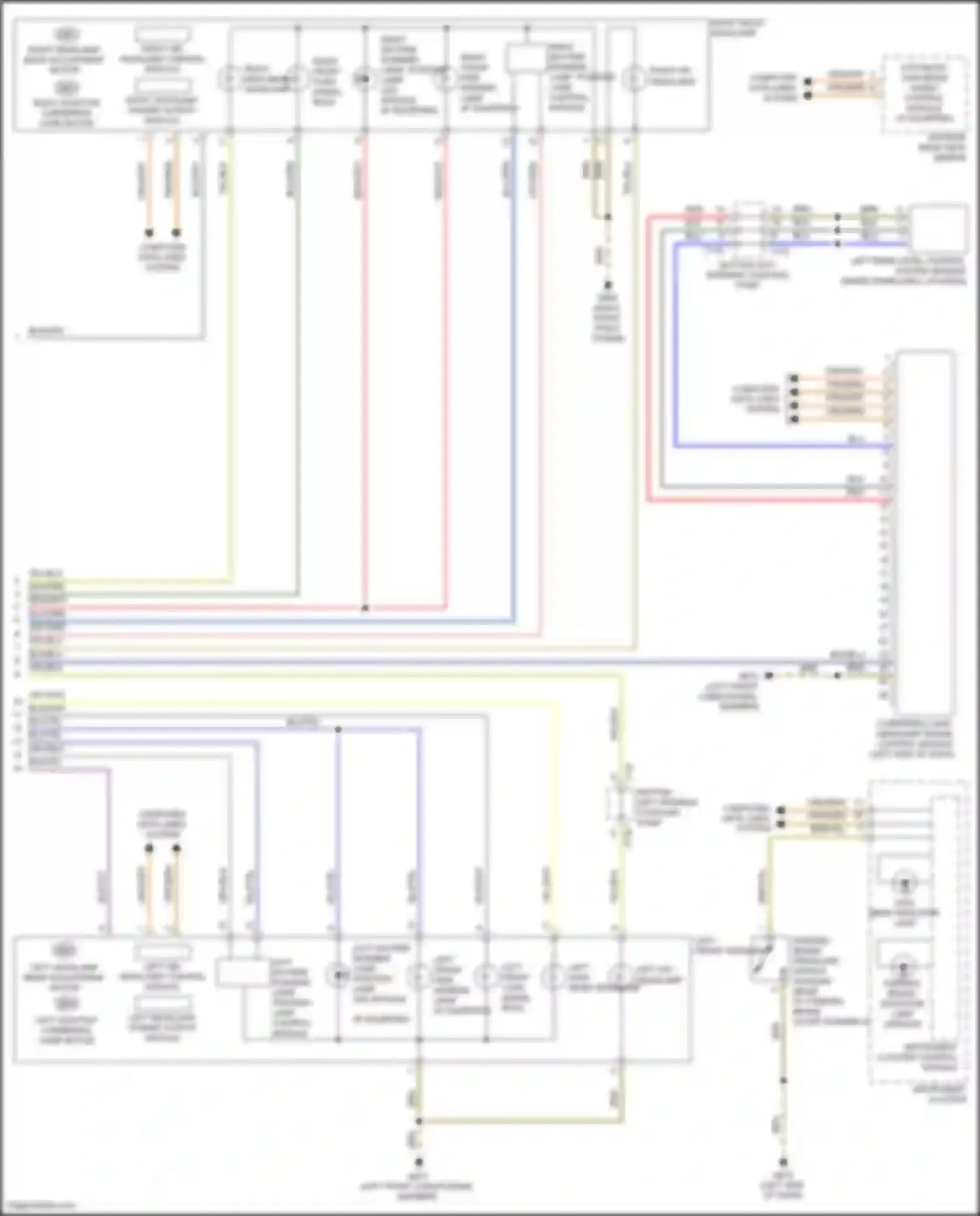 Wiring diagram right daytime running lamp, position lamp control module for Volkswagen Golf Mk7 (2012-2017) (2 of 2)