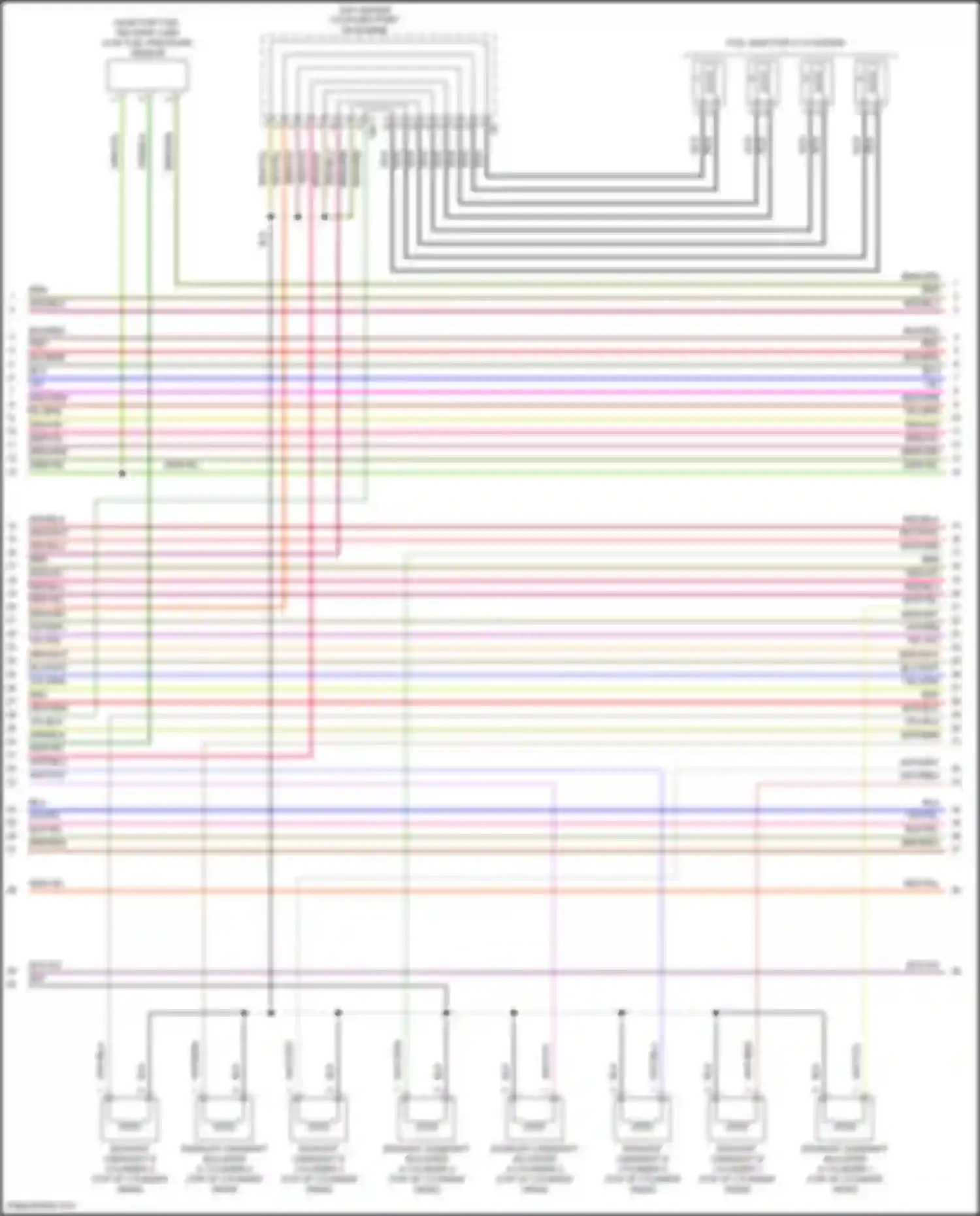 Wiring diagram top center coupling point on engine for Volkswagen Golf Mk7 (2012-2017) (4 of 4)