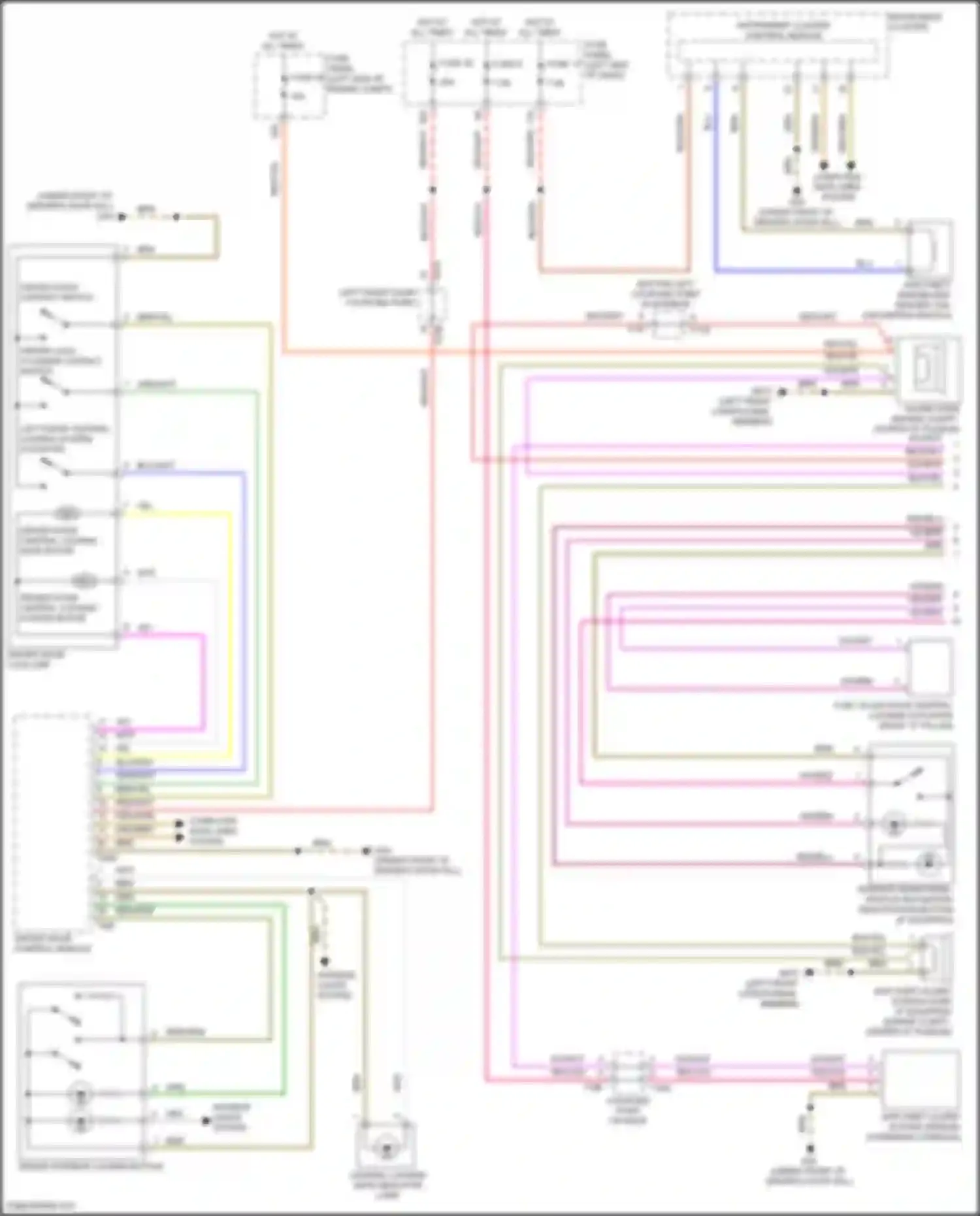 Wiring diagram anti-theft alarm system sensor for Volkswagen Golf Mk8 (2019-2024) (2 of 5)