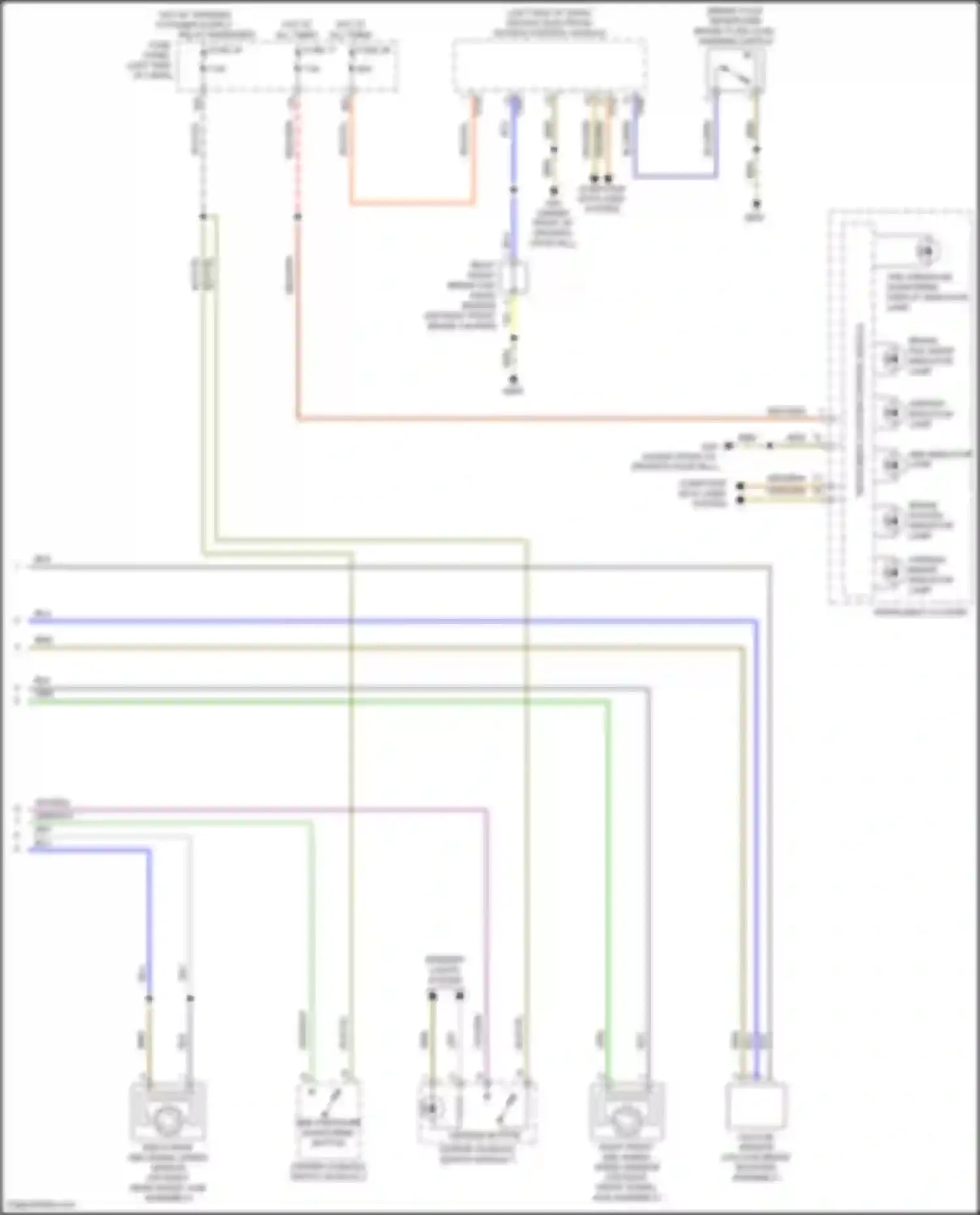 Wiring diagram asr/esp indicator lamp for Volkswagen Golf Mk8 (2019-2024) (2 of 2)