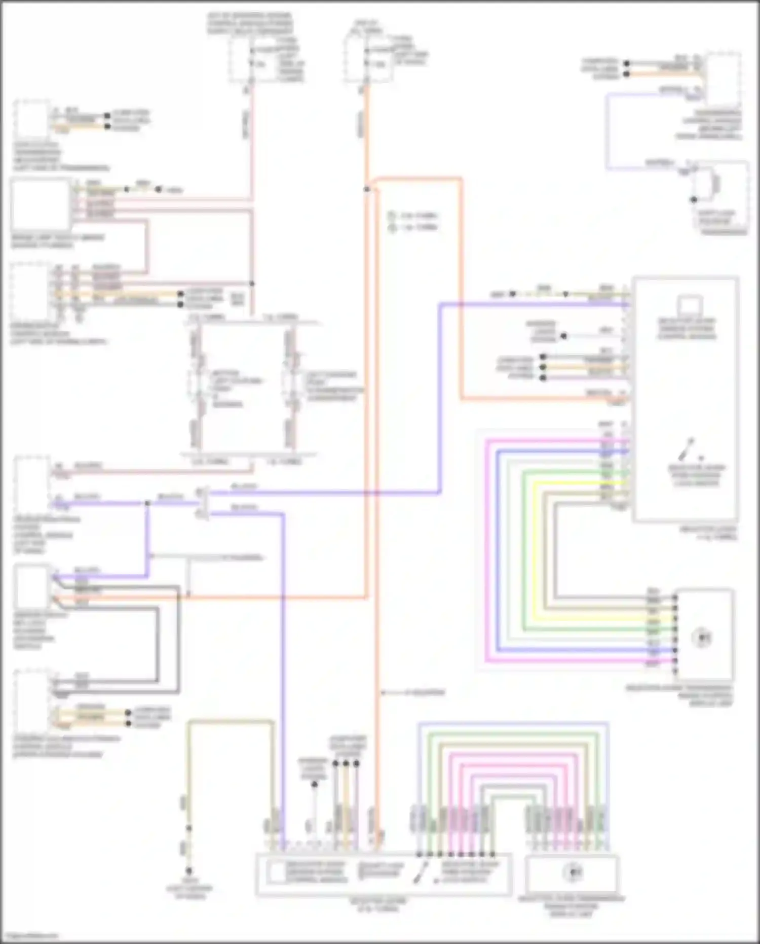 Wiring diagram bottom left coupling point in interior for Volkswagen Golf Mk8 (2019-2024) (20 of 35)
