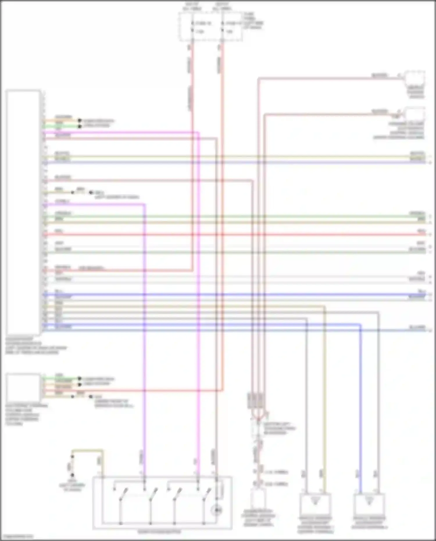 Wiring diagram bottom left coupling point in interior for Volkswagen Golf Mk8 (2019-2024) (21 of 35)