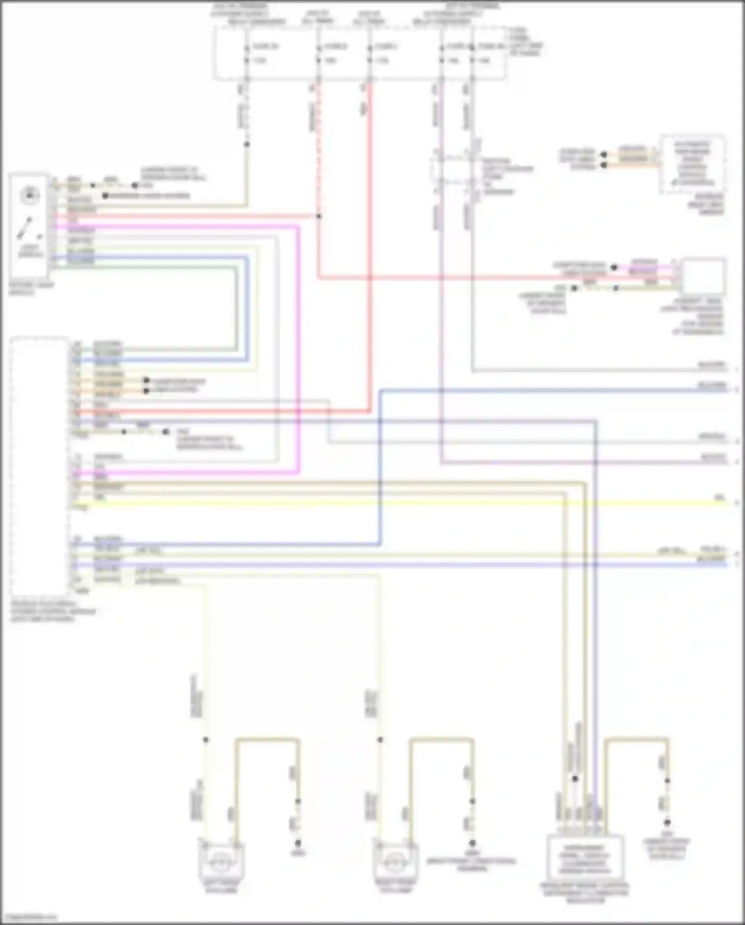 Wiring diagram bottom left coupling point in interior for Volkswagen Golf Mk8 (2019-2024) (5 of 35)