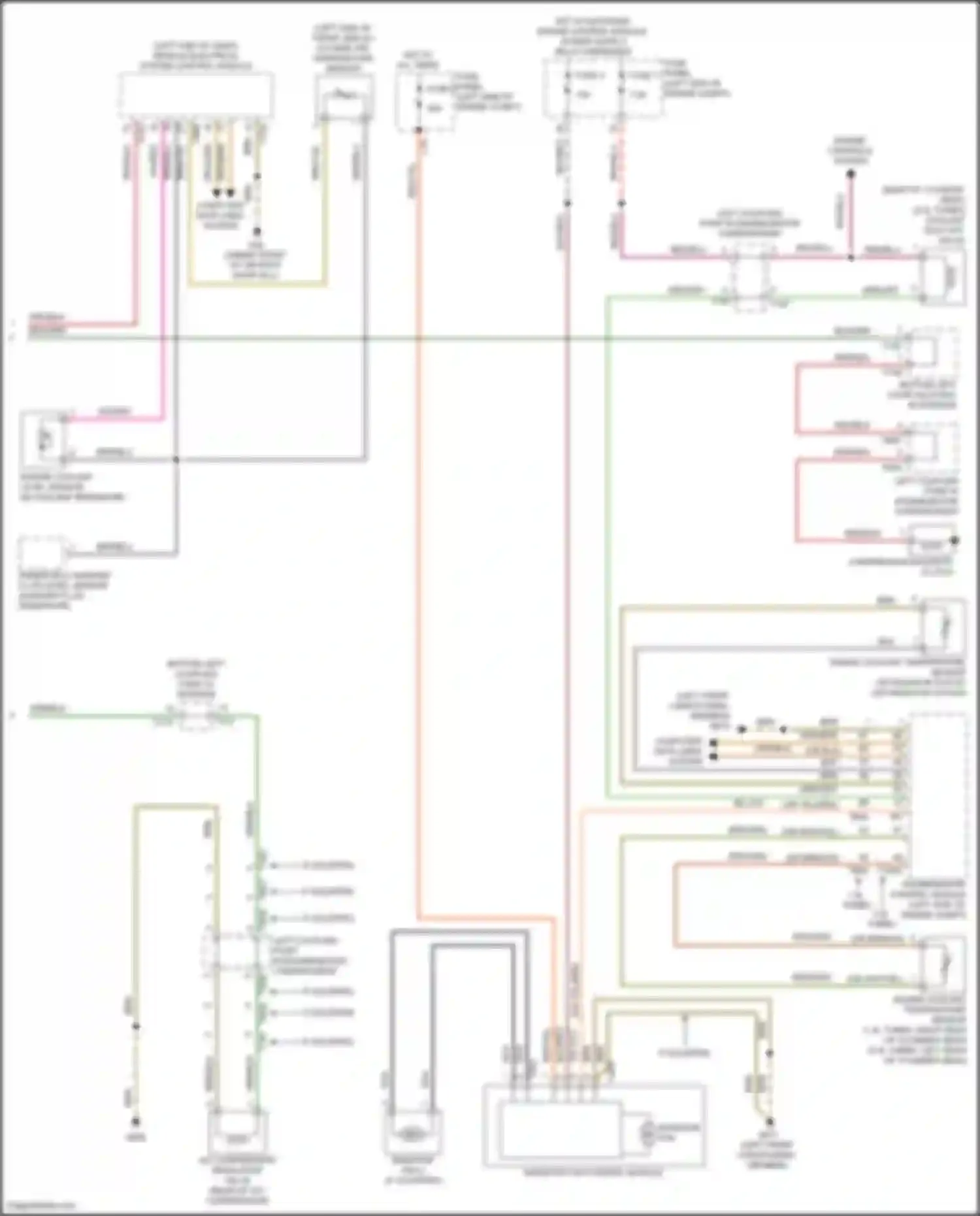 Wiring diagram bottom left coupling point in interior for Volkswagen Golf Mk8 (2019-2024) (15 of 35)