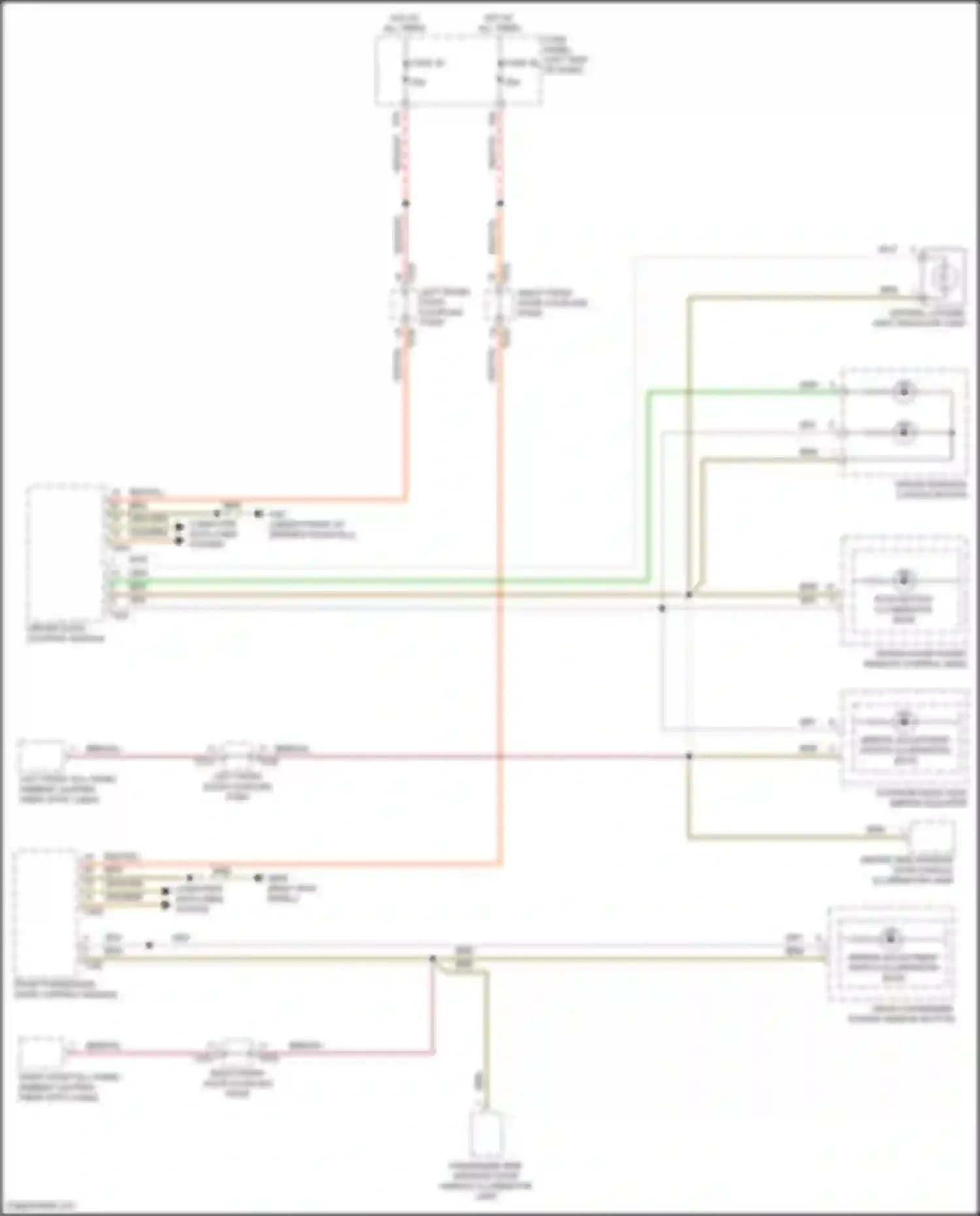 Wiring diagram central locking safe indicator lamp for Volkswagen Golf Mk8 (2019-2024) (2 of 3)