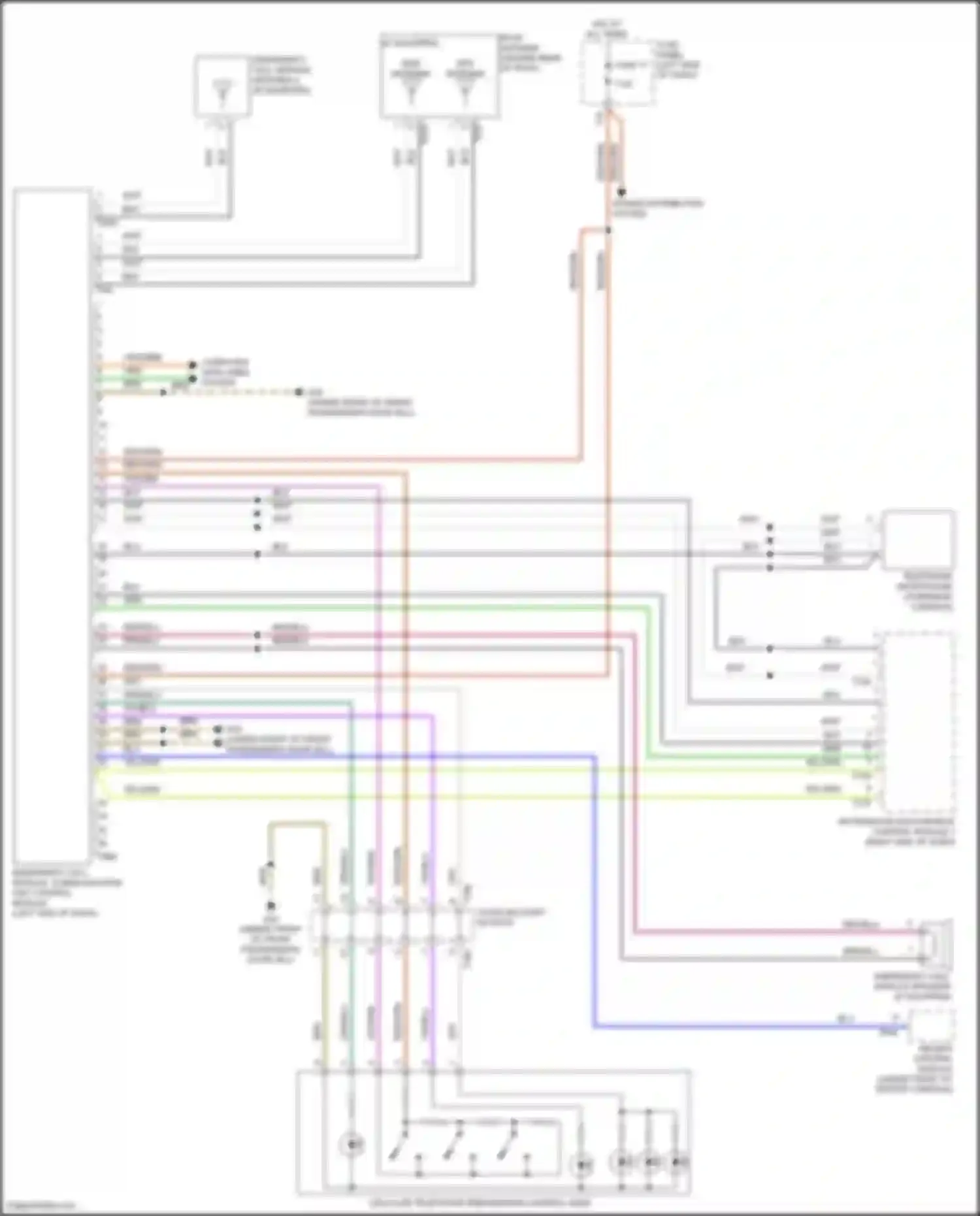 Wiring diagram emergency call module antenna 2 for Volkswagen Golf Mk8 (2019-2024) (1 of 1)
