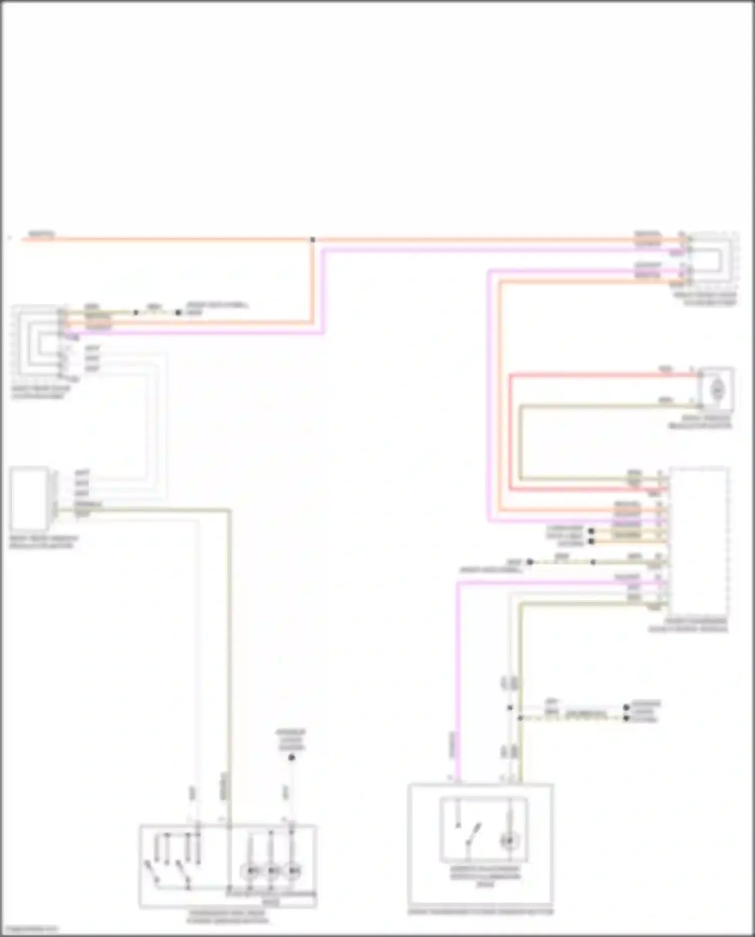 Wiring diagram front passenger power window button for Volkswagen Golf Mk8 (2019-2024) (3 of 3)