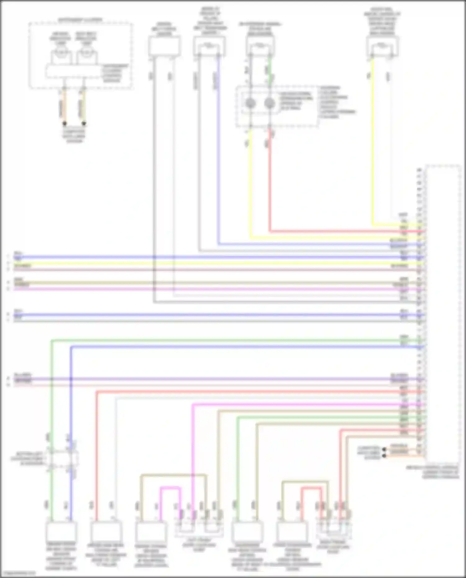Wiring diagram front passenger thorax air bag crash sensor for Volkswagen Golf Mk8 (2019-2024) (1 of 1)
