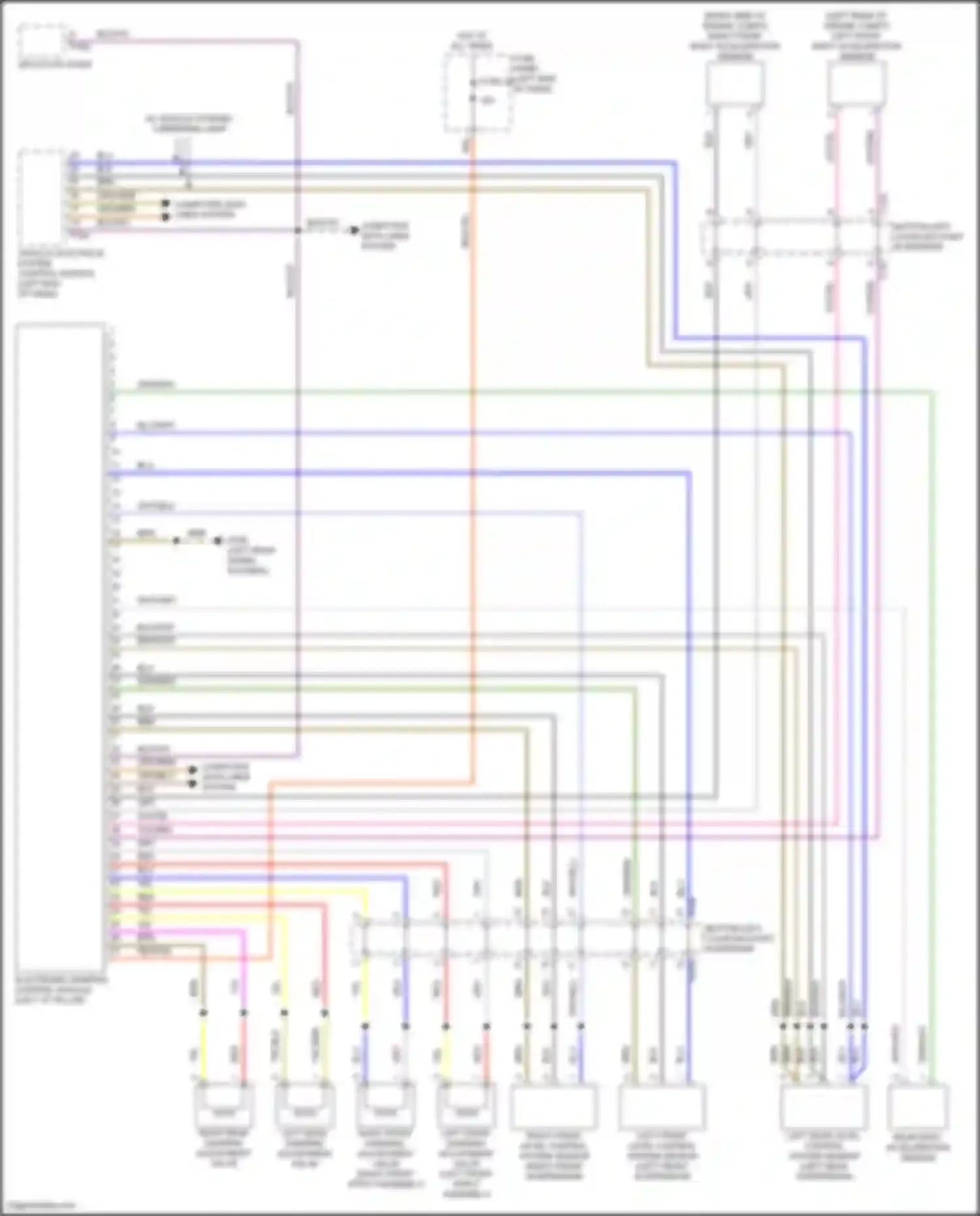 Wiring diagram left front body acceleration sensor for Volkswagen Golf Mk8 (2019-2024) (1 of 1)
