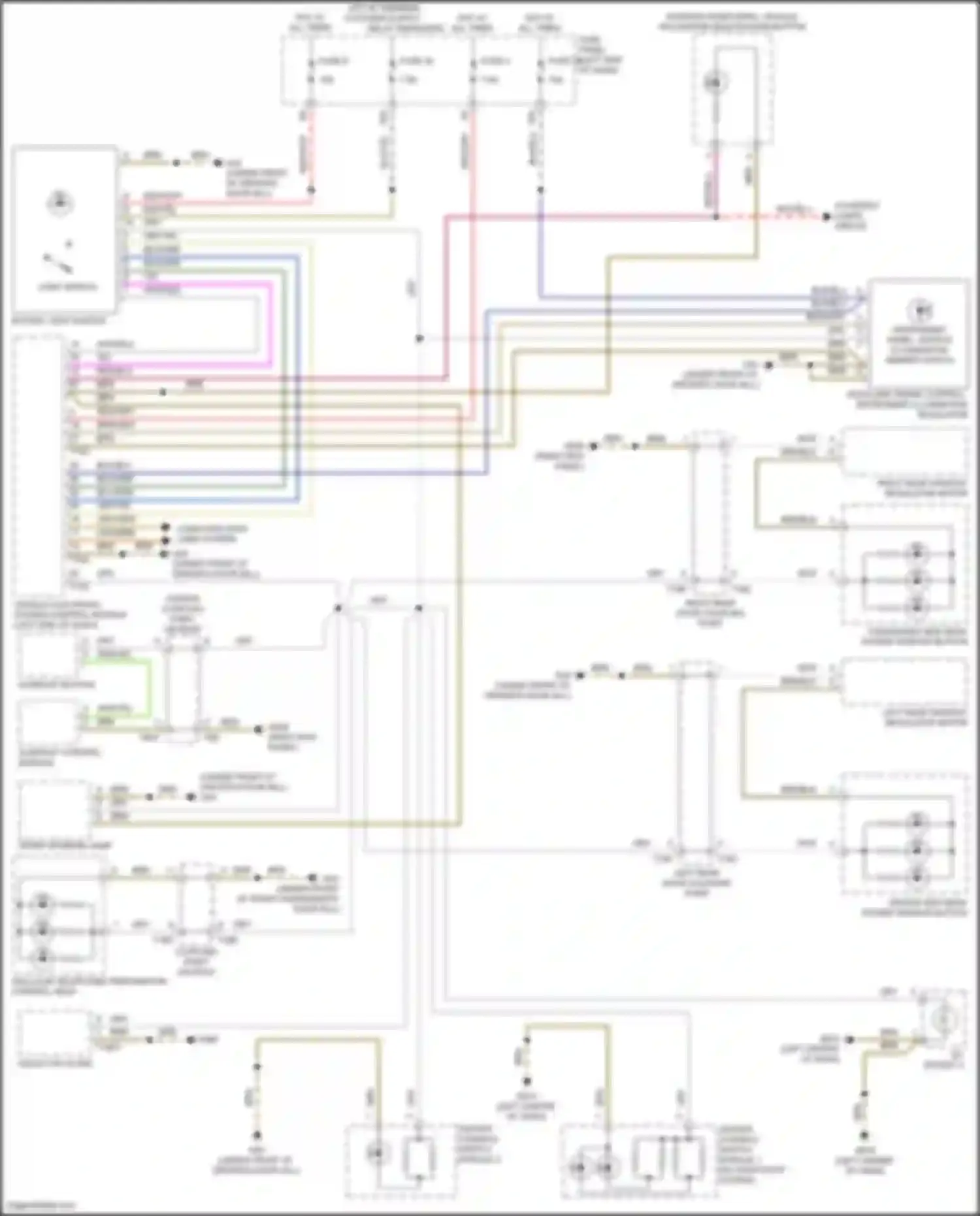 Wiring diagram left rear window regulator motor for Volkswagen Golf Mk8 (2019-2024) (3 of 5)