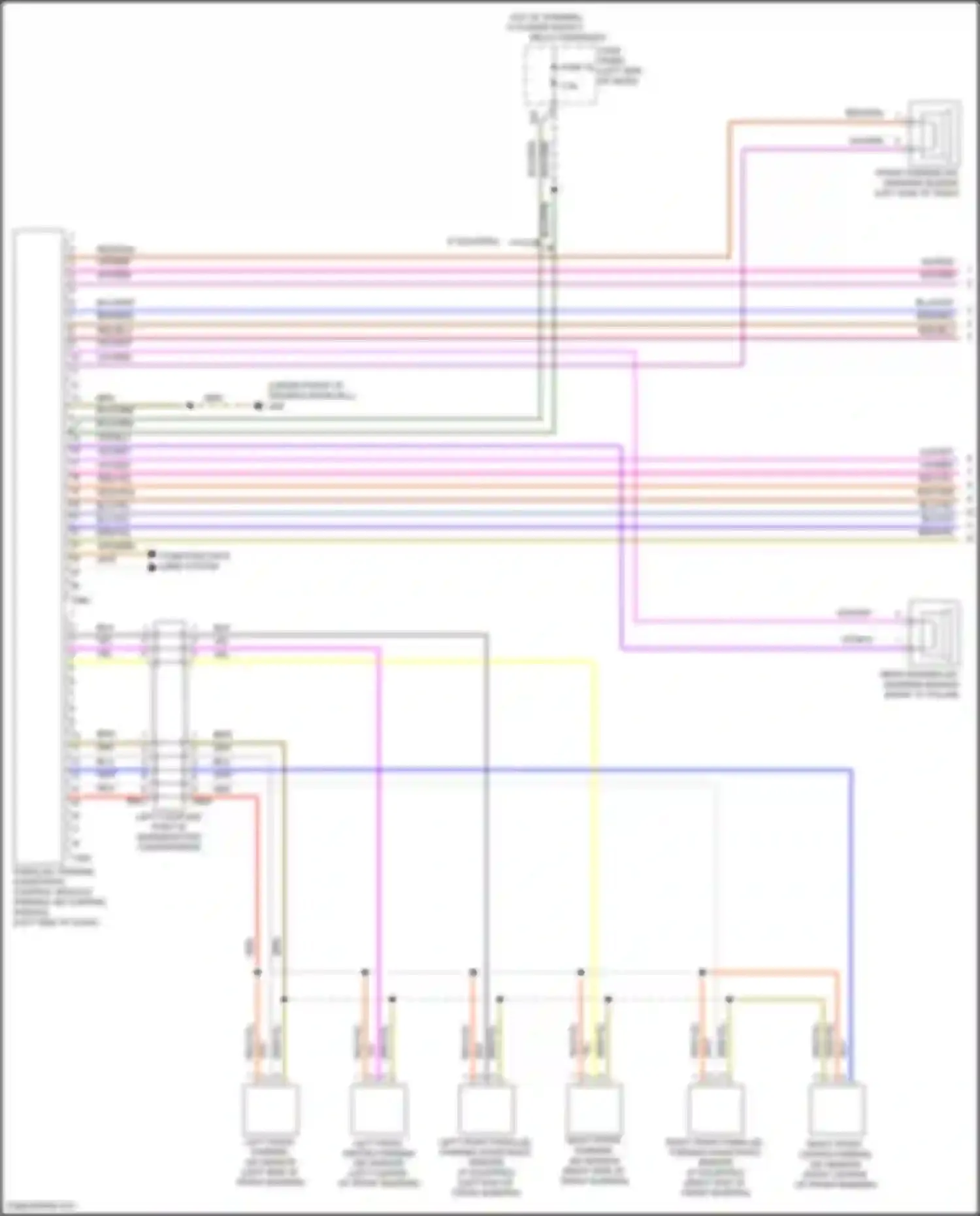 Wiring diagram parallel parking assistance control module/ parking aid control module for Volkswagen Golf Mk8 (2019-2024) (2 of 3)