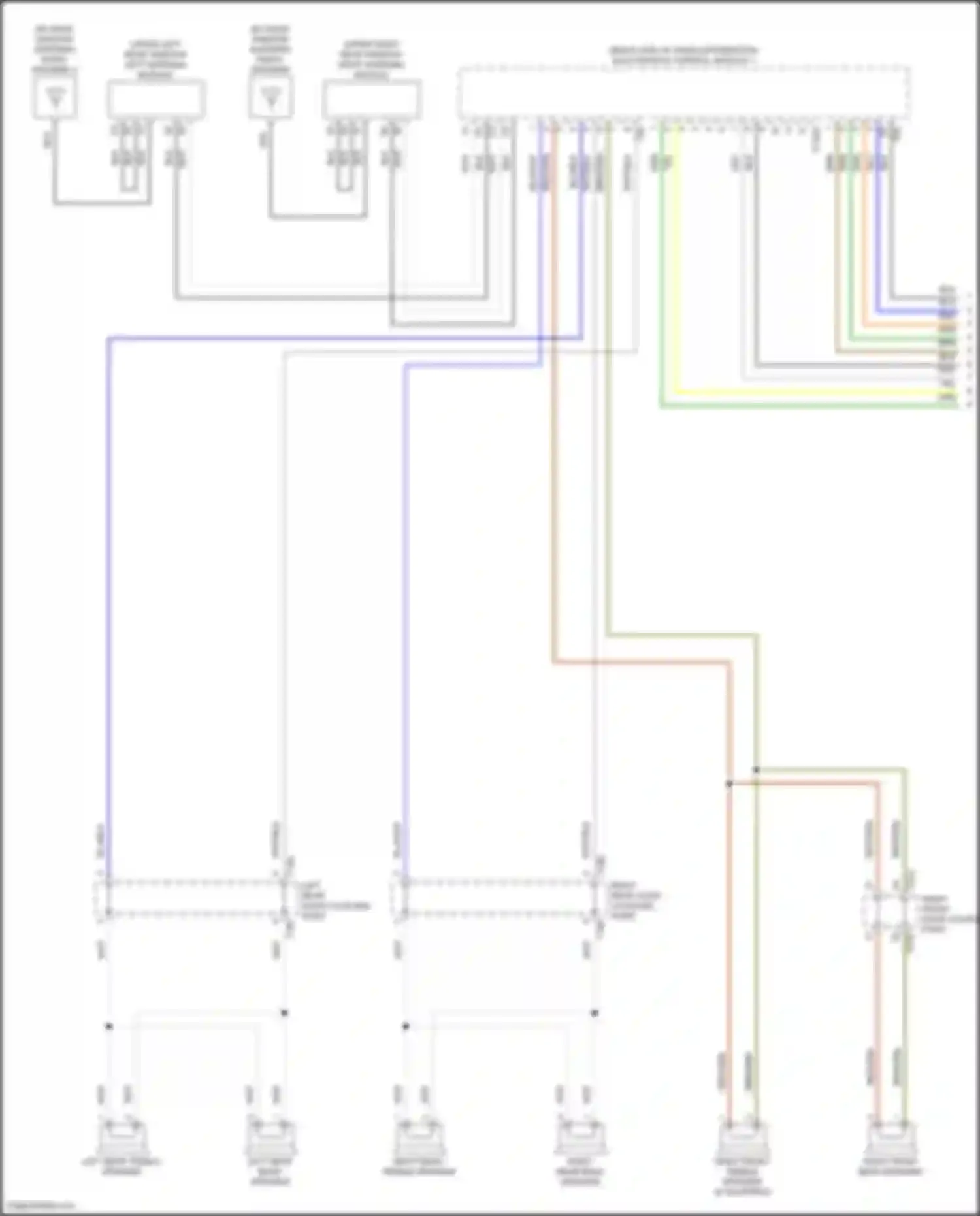 Wiring diagram upper left rear window left antenna module for Volkswagen Golf Mk8 (2019-2024) (2 of 4)