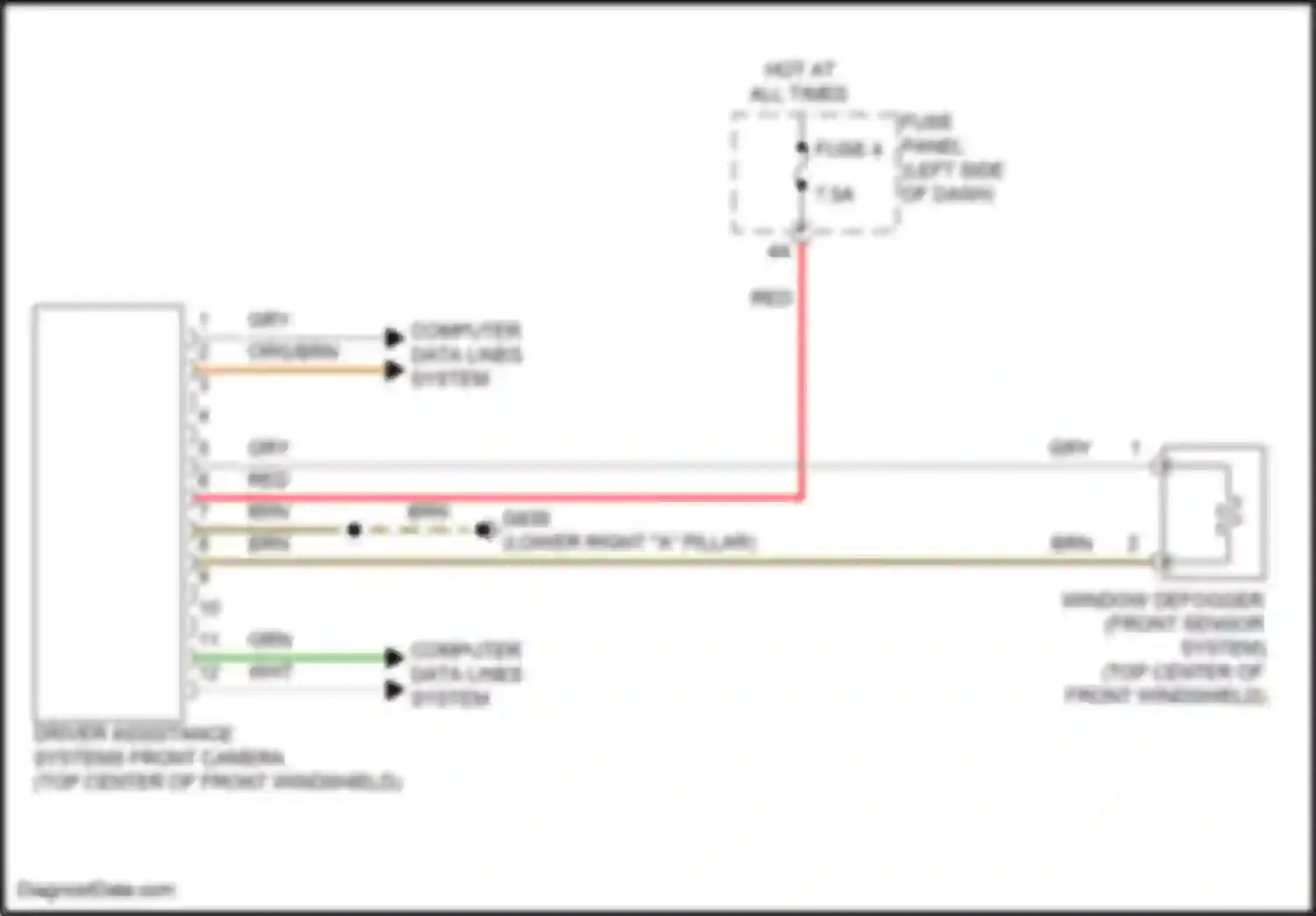 ID.4 X Volkswagen I (2020-2024): Lane departure warning circuit