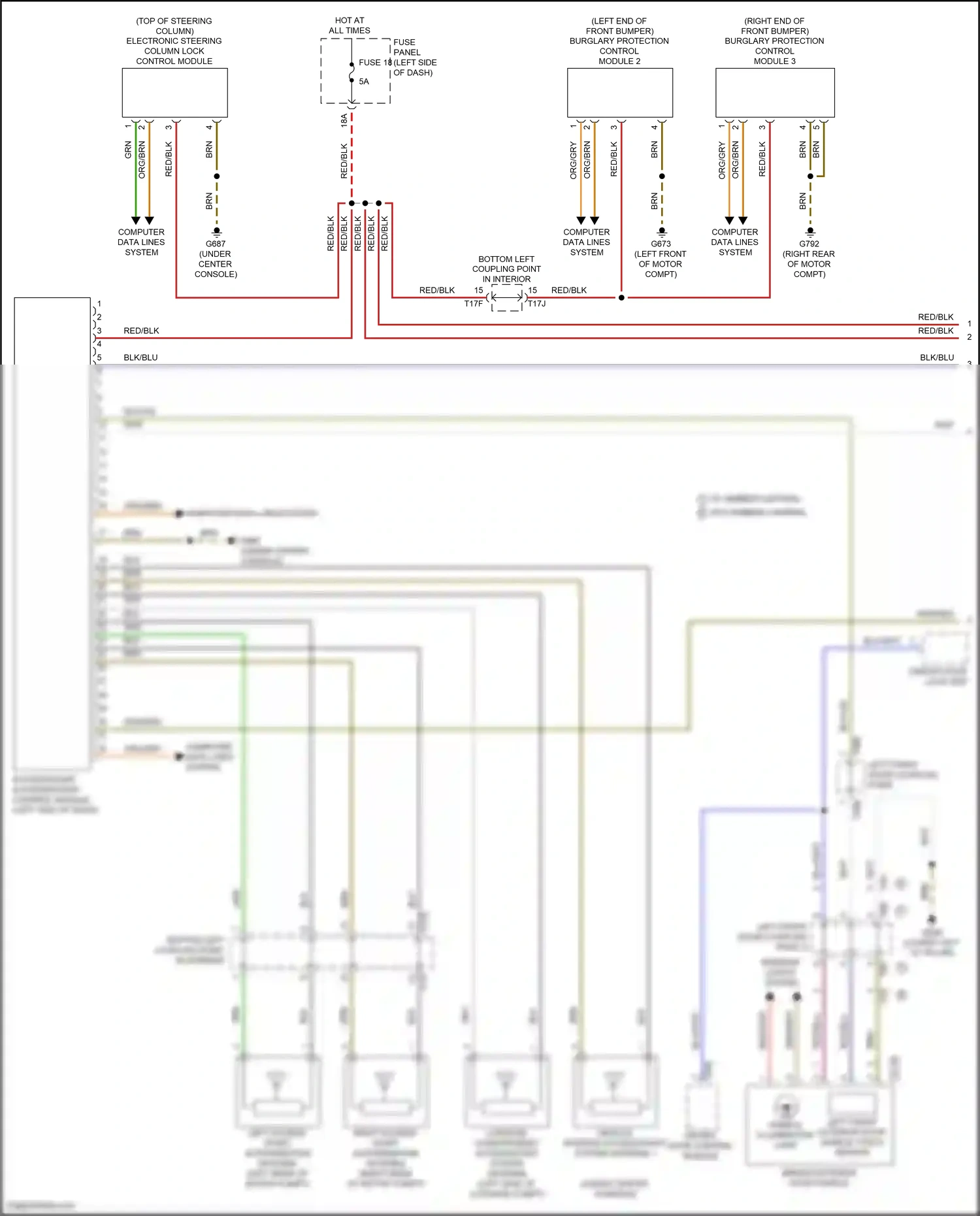 Wiring diagram access/start authorization control module for Volkswagen ID.4 X I (2020-2024) (1 of 4)