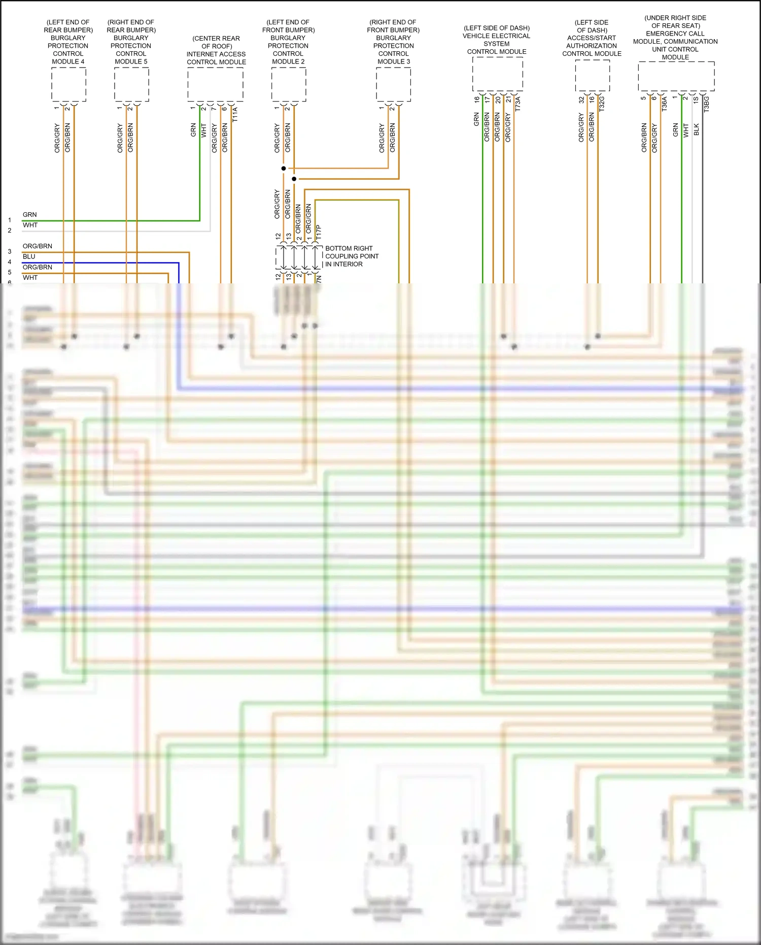Wiring diagram access/start authorization control module for Volkswagen ID.4 X I (2020-2024) (2 of 4)
