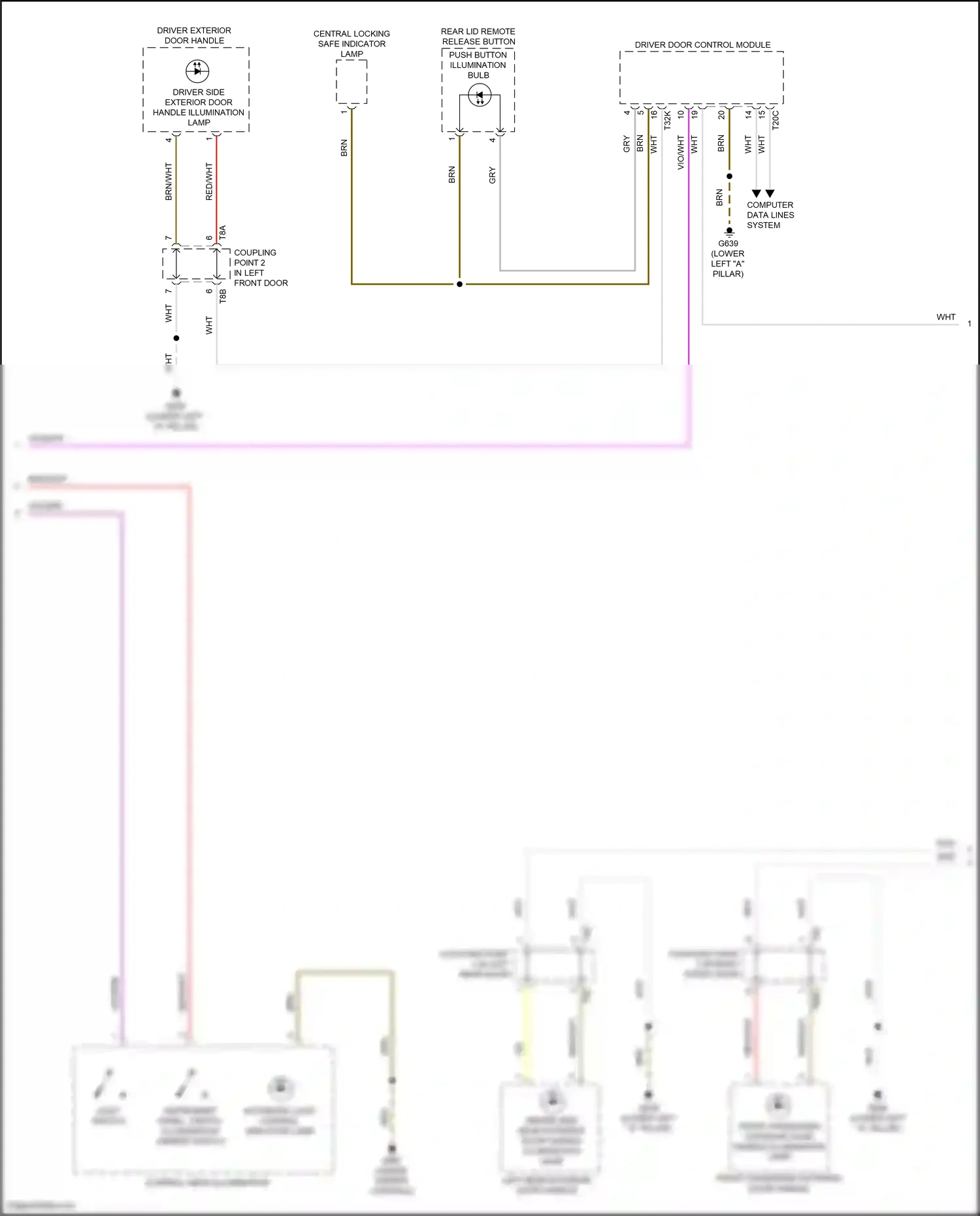 Wiring diagram automatic light control indicator lamp for Volkswagen ID.4 X I (2020-2024) (2 of 2)
