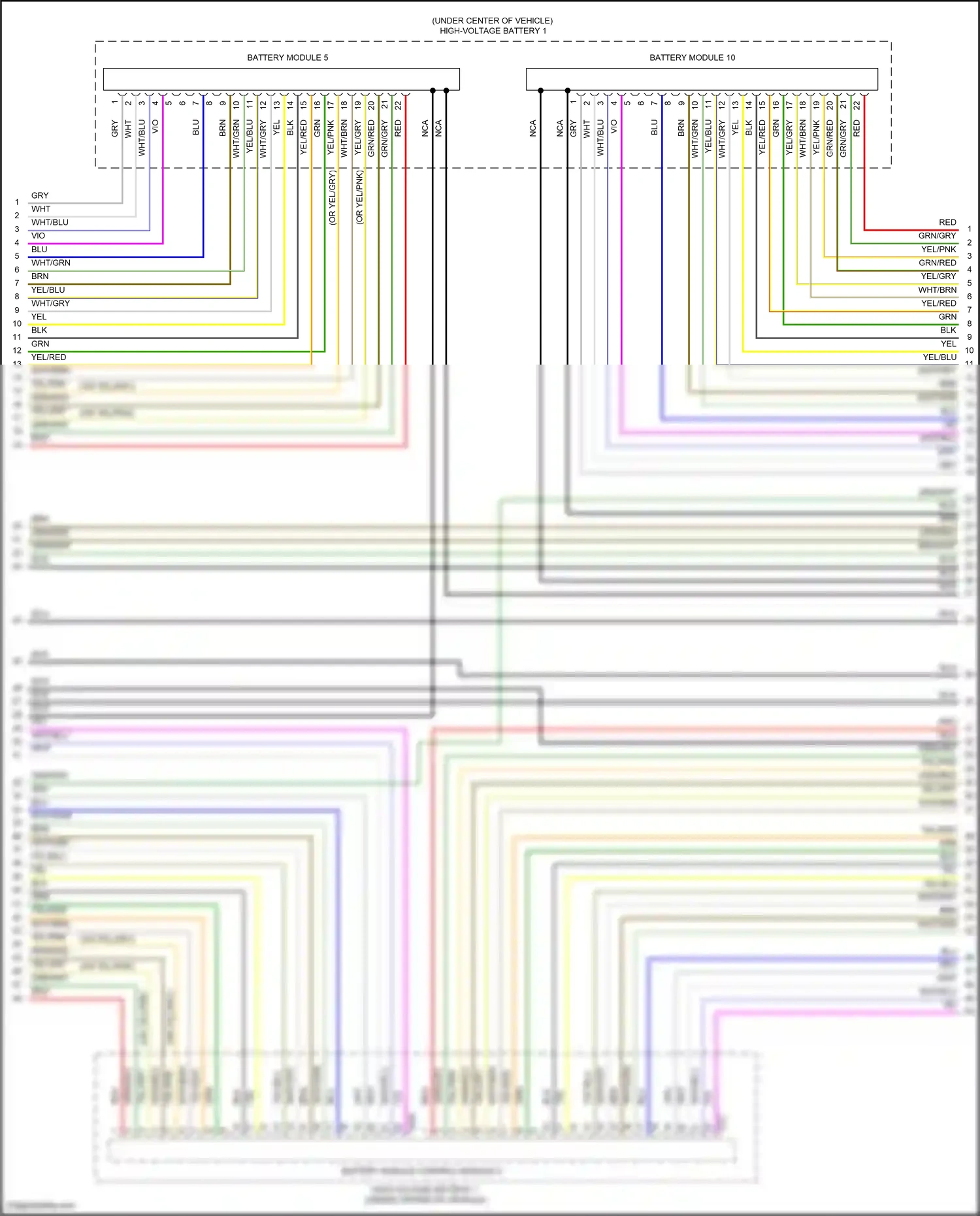 Wiring diagram battery module control module 5 for Volkswagen ID.4 X I (2020-2024) (3 of 3)