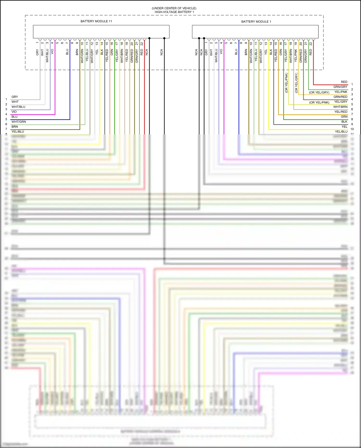 Wiring diagram battery module control module 9 for Volkswagen ID.4 X I (2020-2024) (3 of 4)