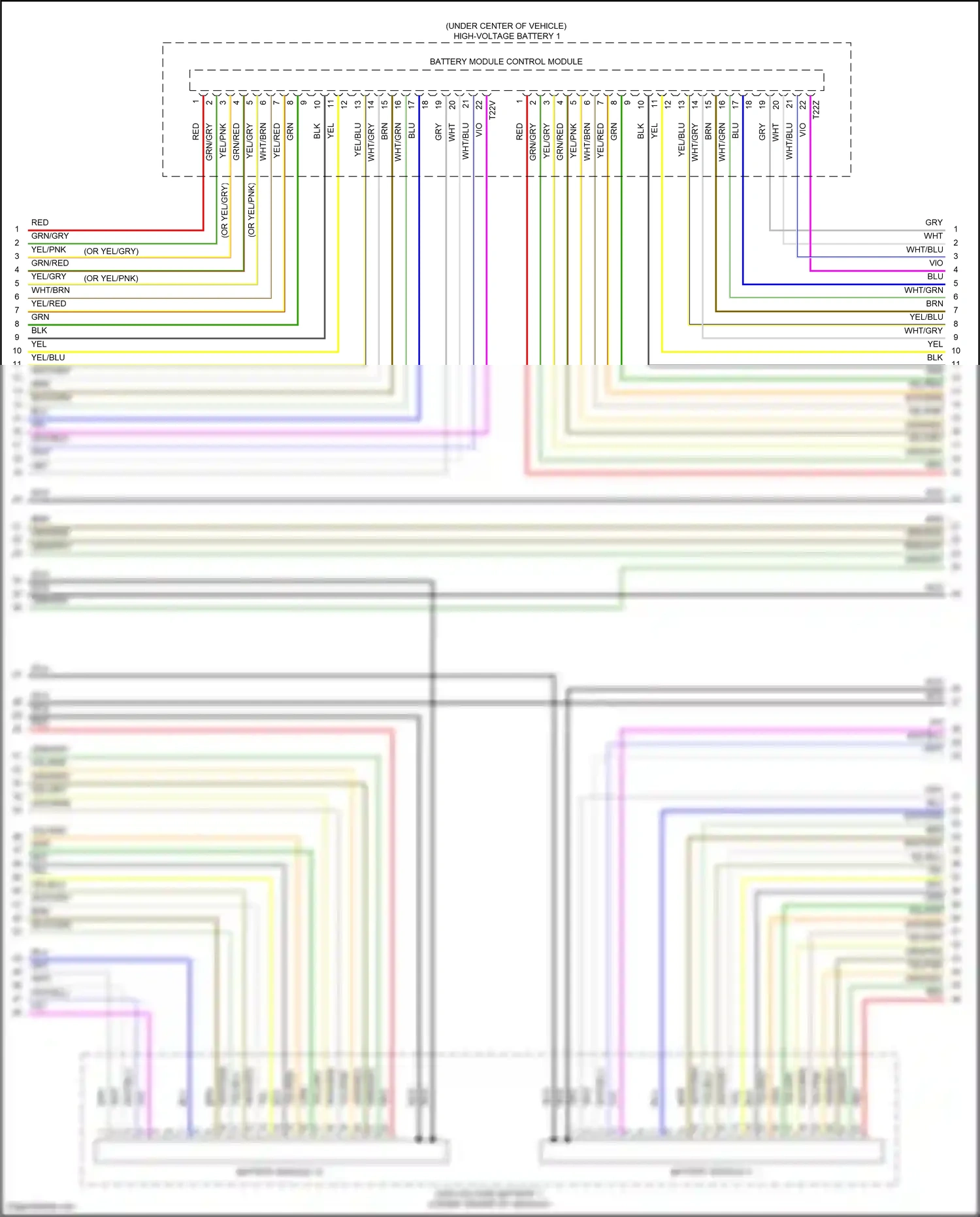 Wiring diagram battery module control module for Volkswagen ID.4 X I (2020-2024) (1 of 3)