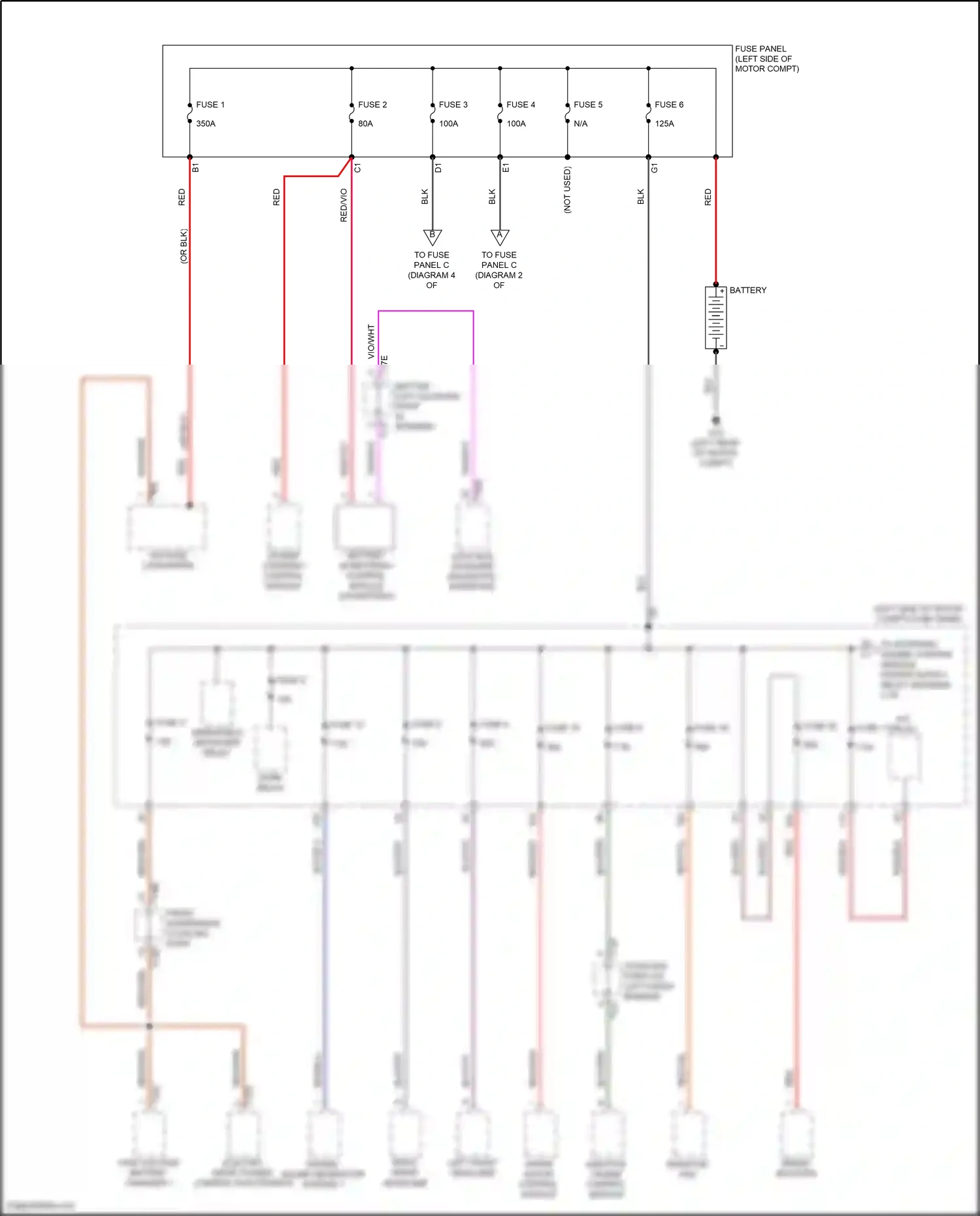Wiring diagram bottom left coupling point in interior for Volkswagen ID.4 X I (2020-2024) (7 of 21)