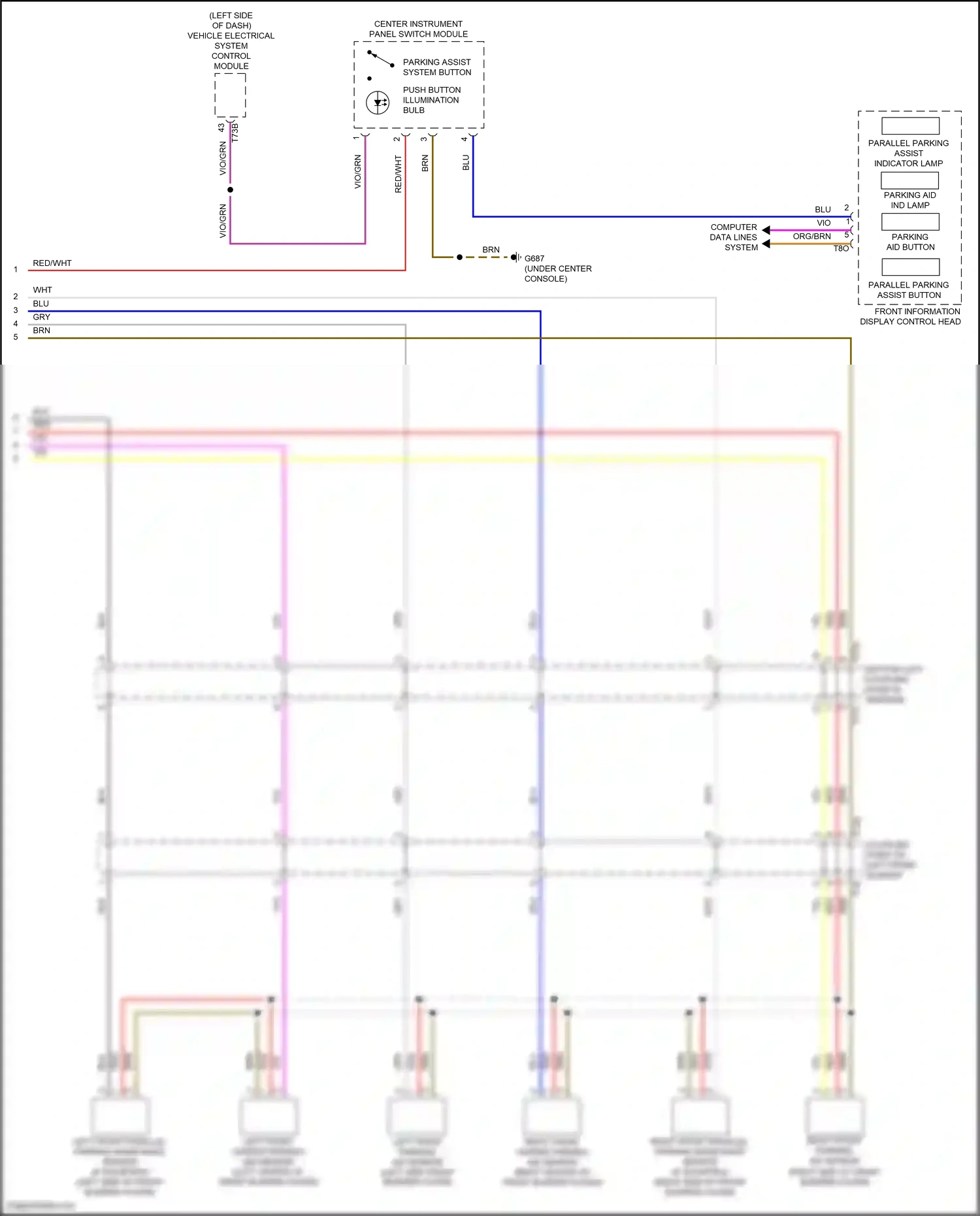 Wiring diagram computer data lines system for Volkswagen ID.4 X I (2020-2024) (55 of 84)