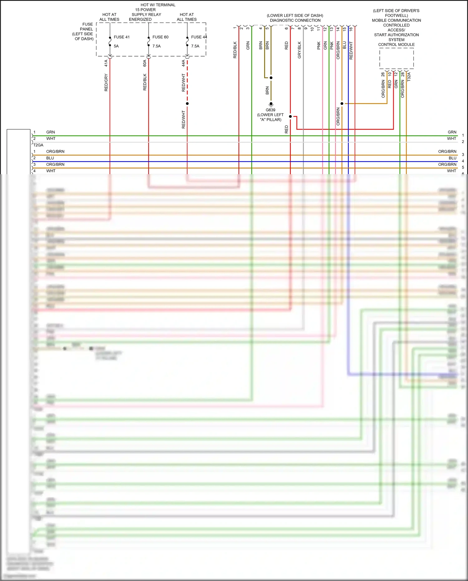 Wiring diagram data bus on board diagnostic interface for Volkswagen ID.4 X I (2020-2024) (1 of 4)
