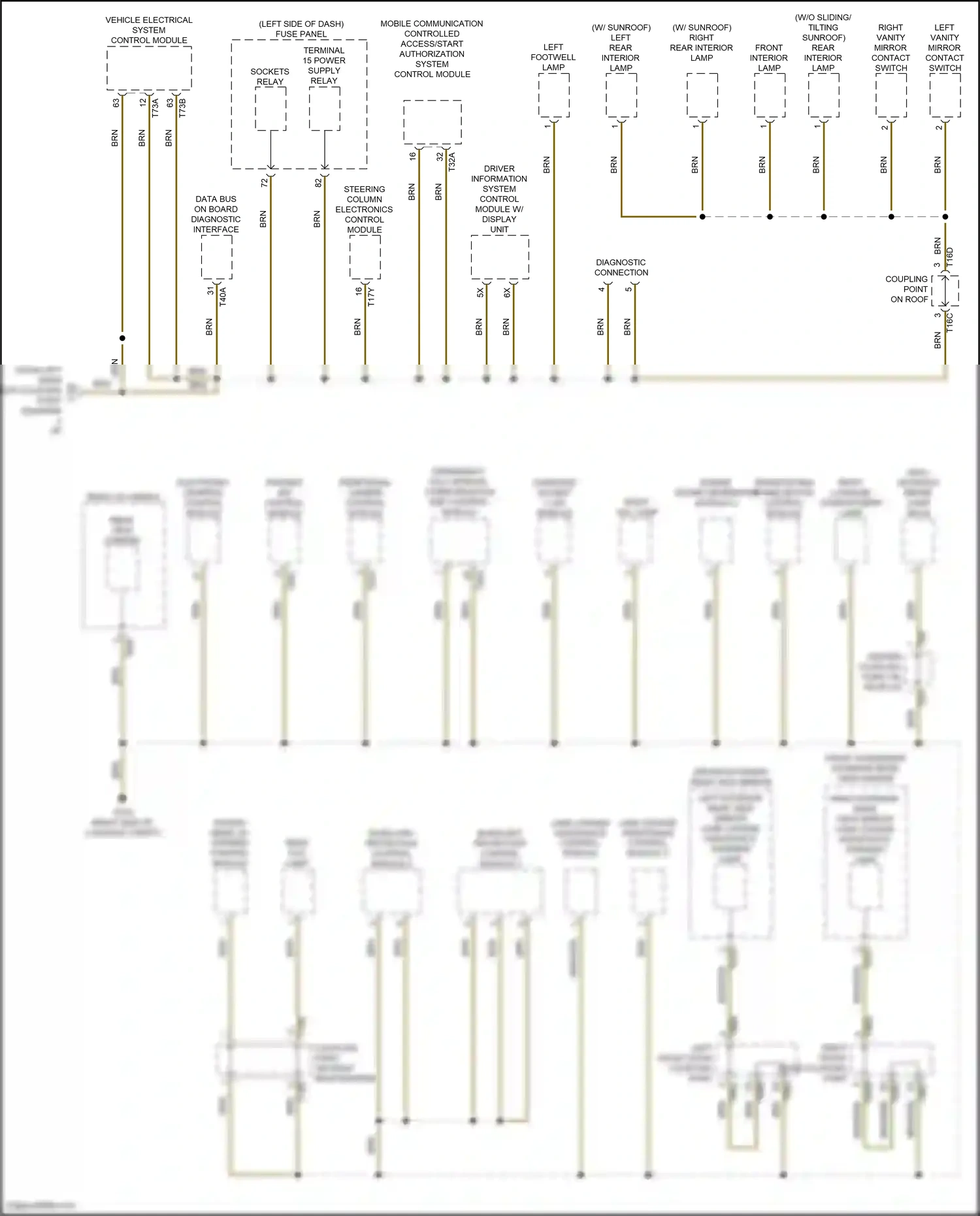 Wiring diagram data bus on board diagnostic interface for Volkswagen ID.4 X I (2020-2024) (2 of 4)
