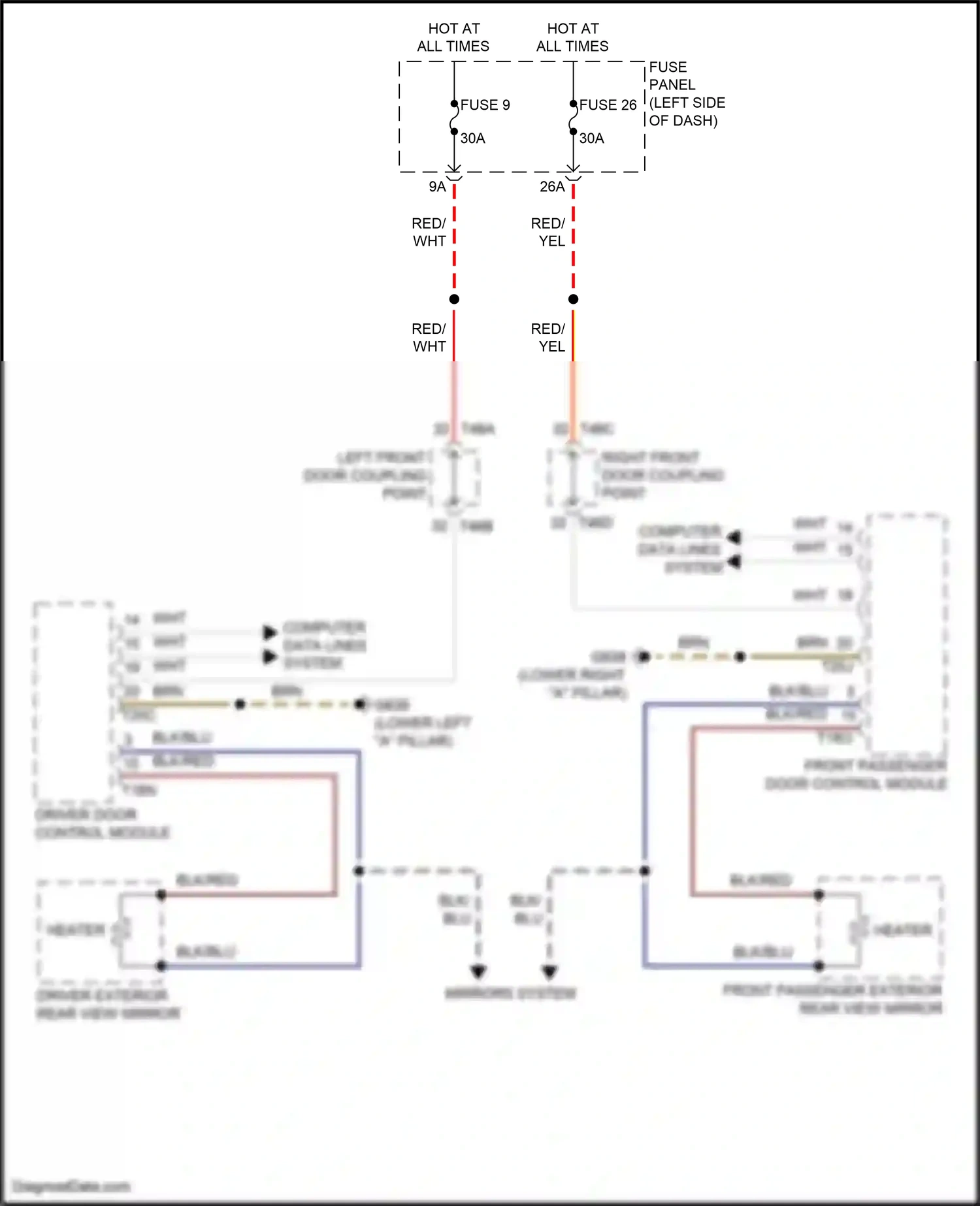 Wiring diagram driver door control module for Volkswagen ID.4 X I (2020-2024) (5 of 16)