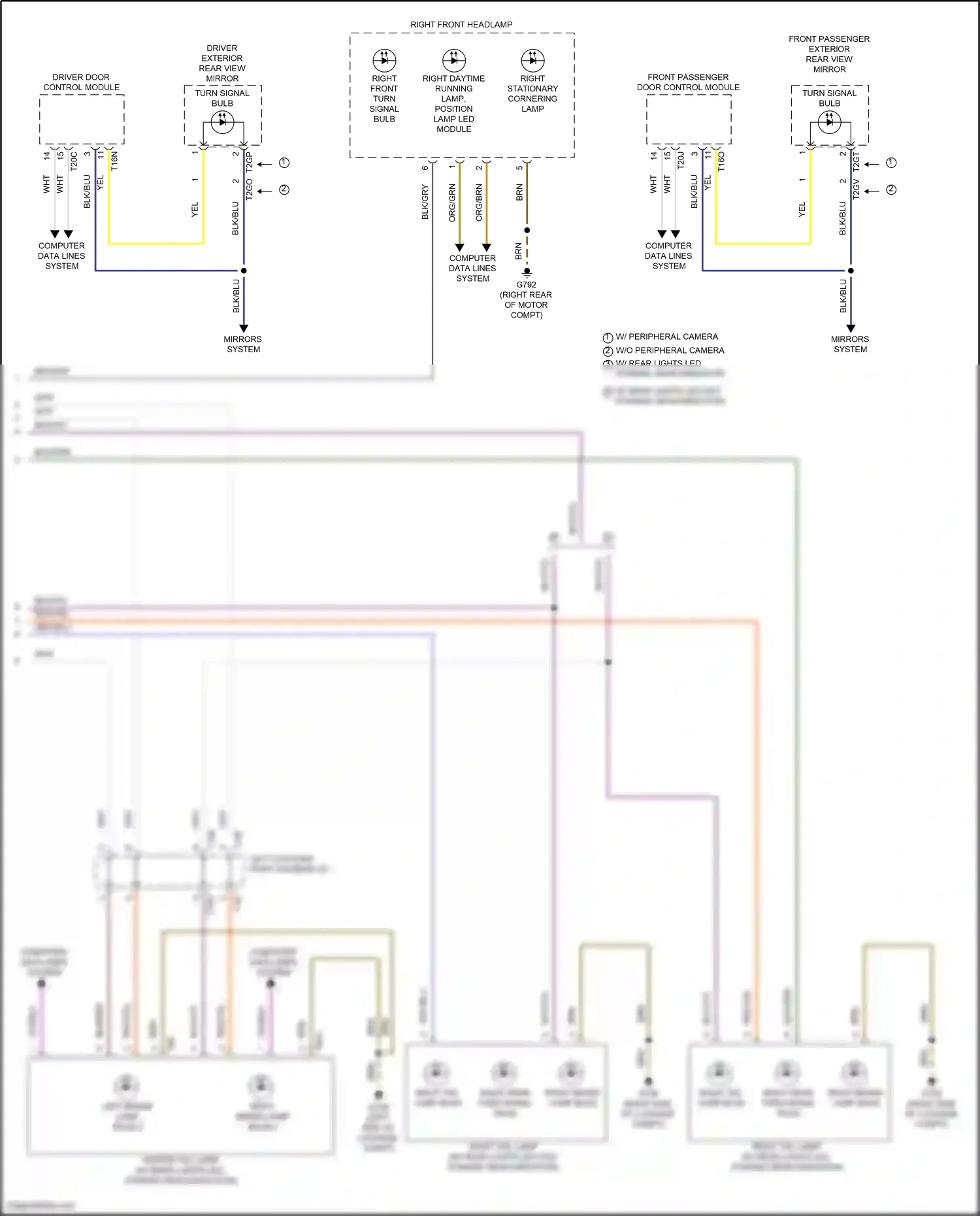 Wiring diagram driver door control module for Volkswagen ID.4 X I (2020-2024) (3 of 16)