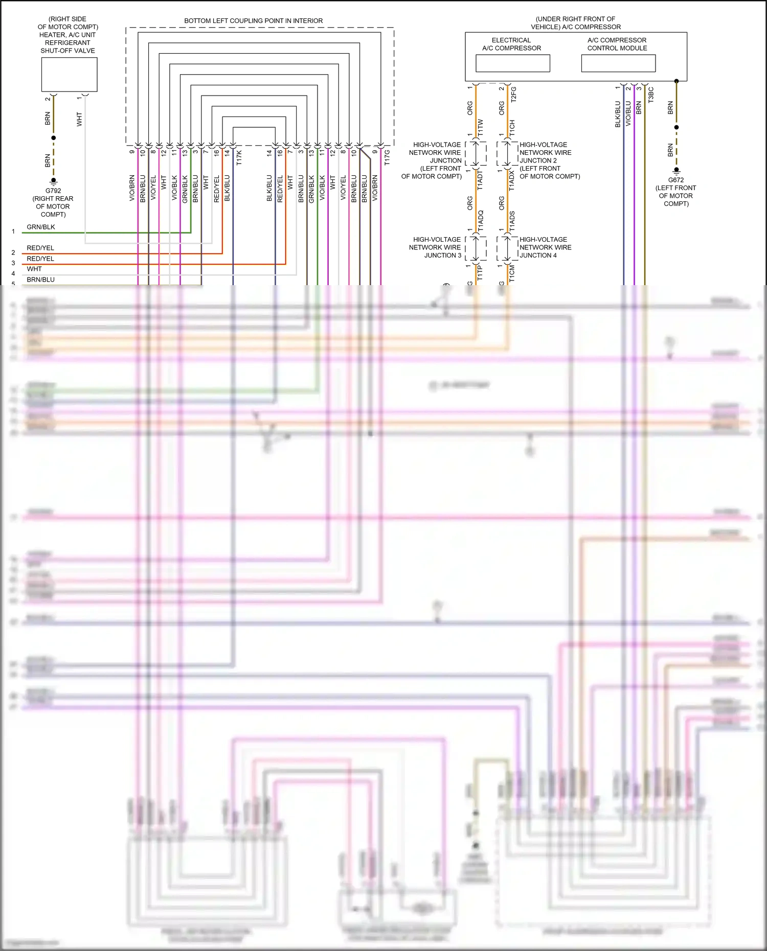 Wiring diagram electrical a/c compressor for Volkswagen ID.4 X I (2020-2024) (2 of 2)