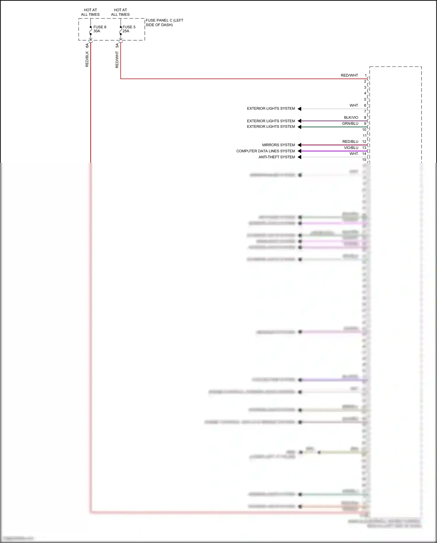 Wiring diagram engine controls, interior lights systems for Volkswagen ID.4 X I (2020-2024) (1 of 1)