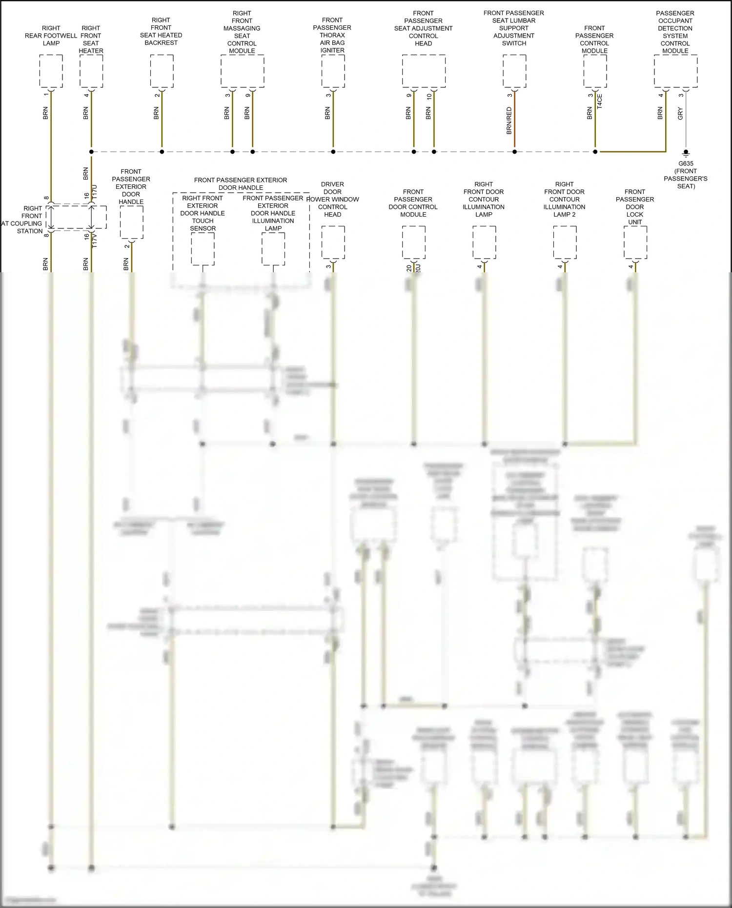 Wiring diagram front passenger control module for Volkswagen ID.4 X I (2020-2024) (1 of 1)