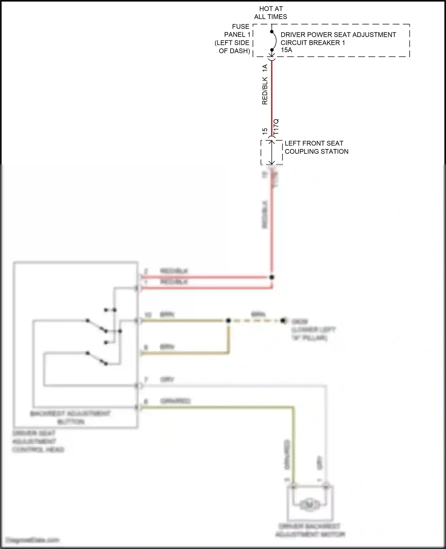 Wiring diagram fuse panel 1 for Volkswagen ID.4 X I (2020-2024) (1 of 2)