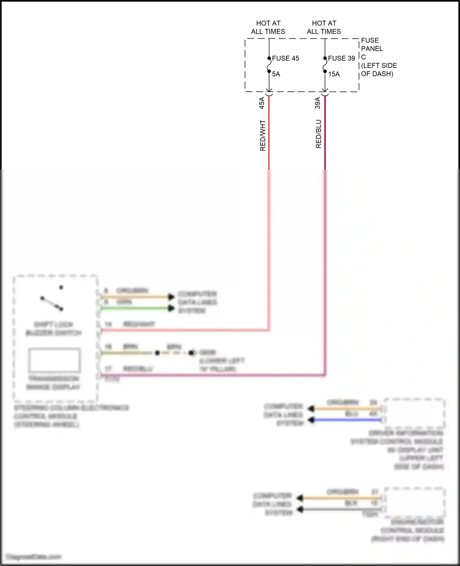 Wiring diagram fuse panel c for Volkswagen ID.4 X I (2020-2024) (58 of 61)