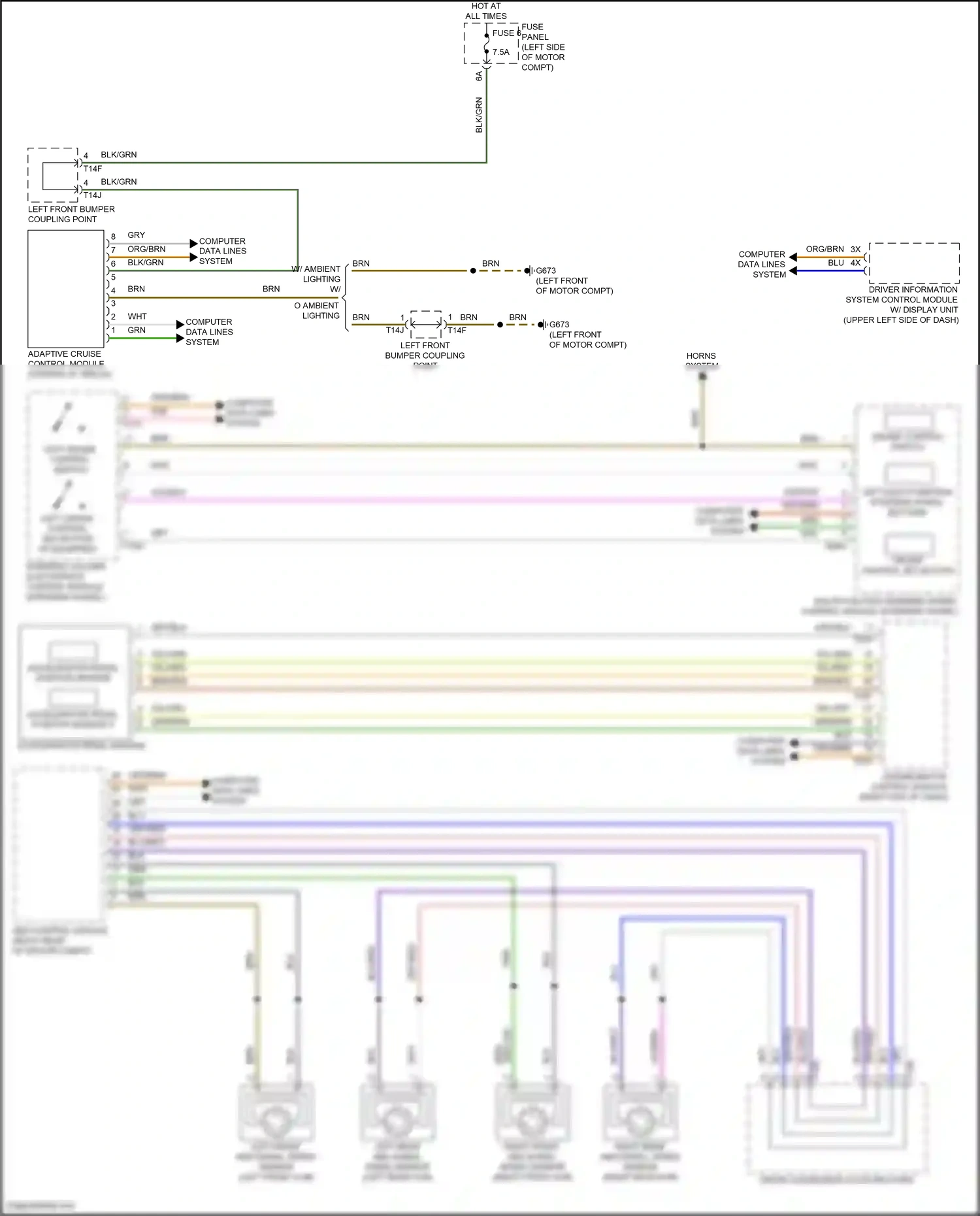 Wiring diagram left multi-function steering wheel buttons for Volkswagen ID.4 X I (2020-2024) (1 of 1)