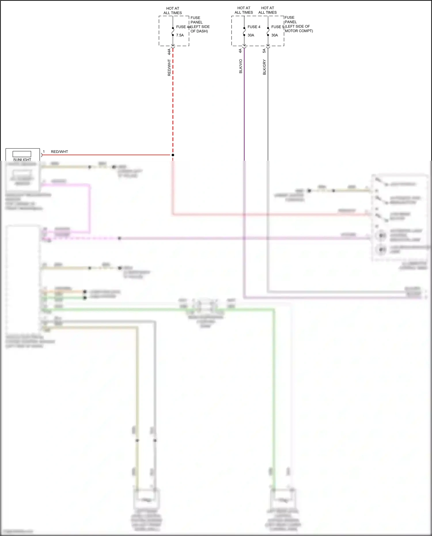 Wiring diagram left rear level control system sensor for Volkswagen ID.4 X I (2020-2024) (2 of 3)