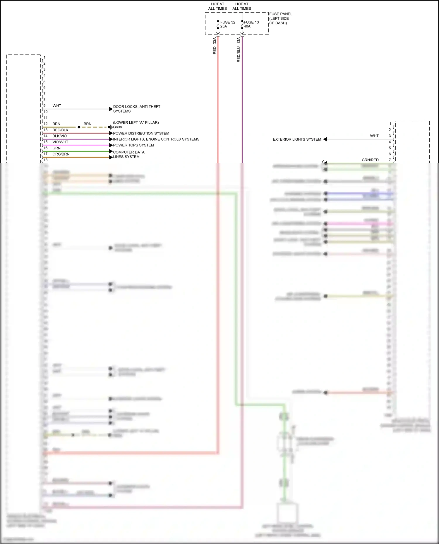 Wiring diagram left rear level control system sensor for Volkswagen ID.4 X I (2020-2024) (3 of 3)