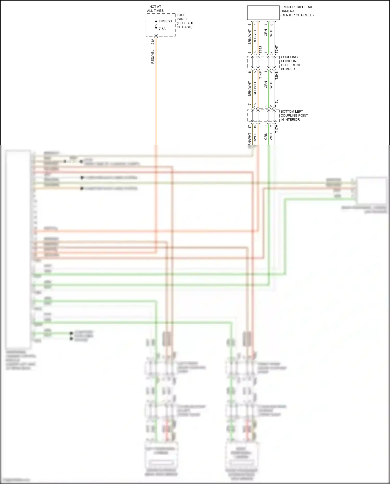 Wiring diagram peripheral camera control module for Volkswagen ID.4 X I (2020-2024) (2 of 4)