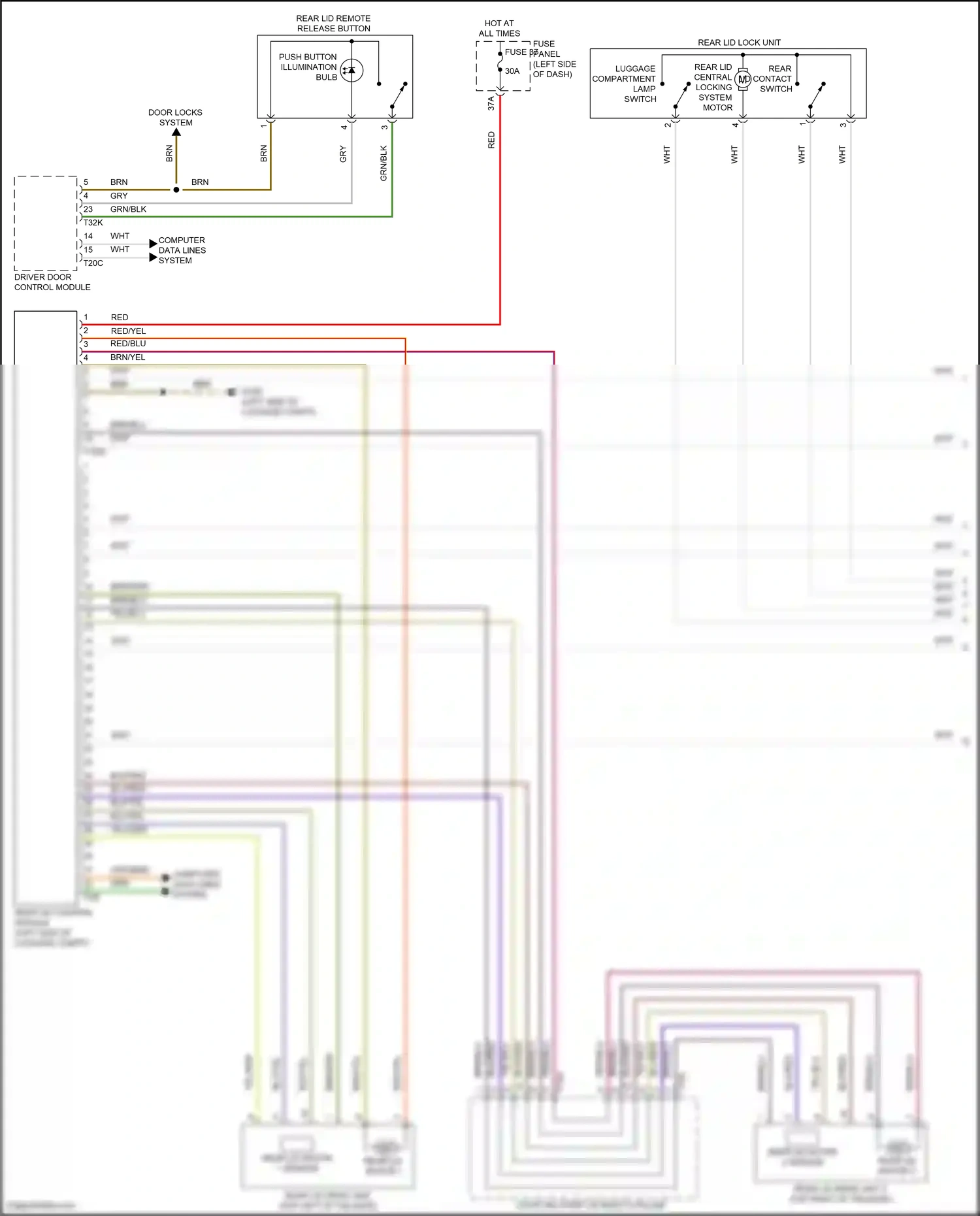 Wiring diagram rear lid control module for Volkswagen ID.4 X I (2020-2024) (4 of 4)