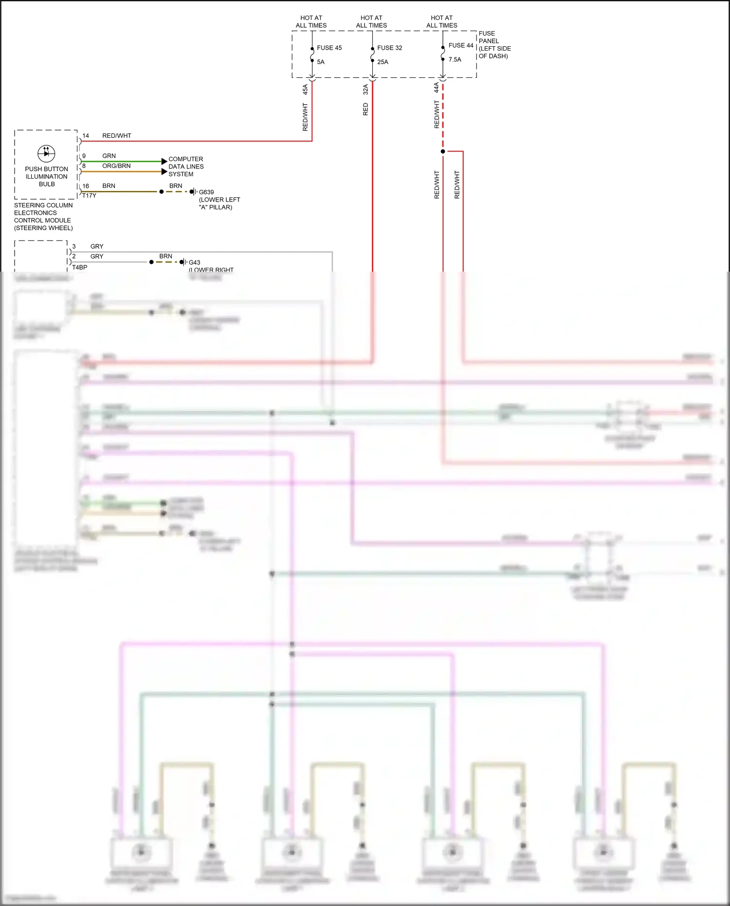 Wiring diagram steering column electronics control module for Volkswagen ID.4 X I (2020-2024) (6 of 18)