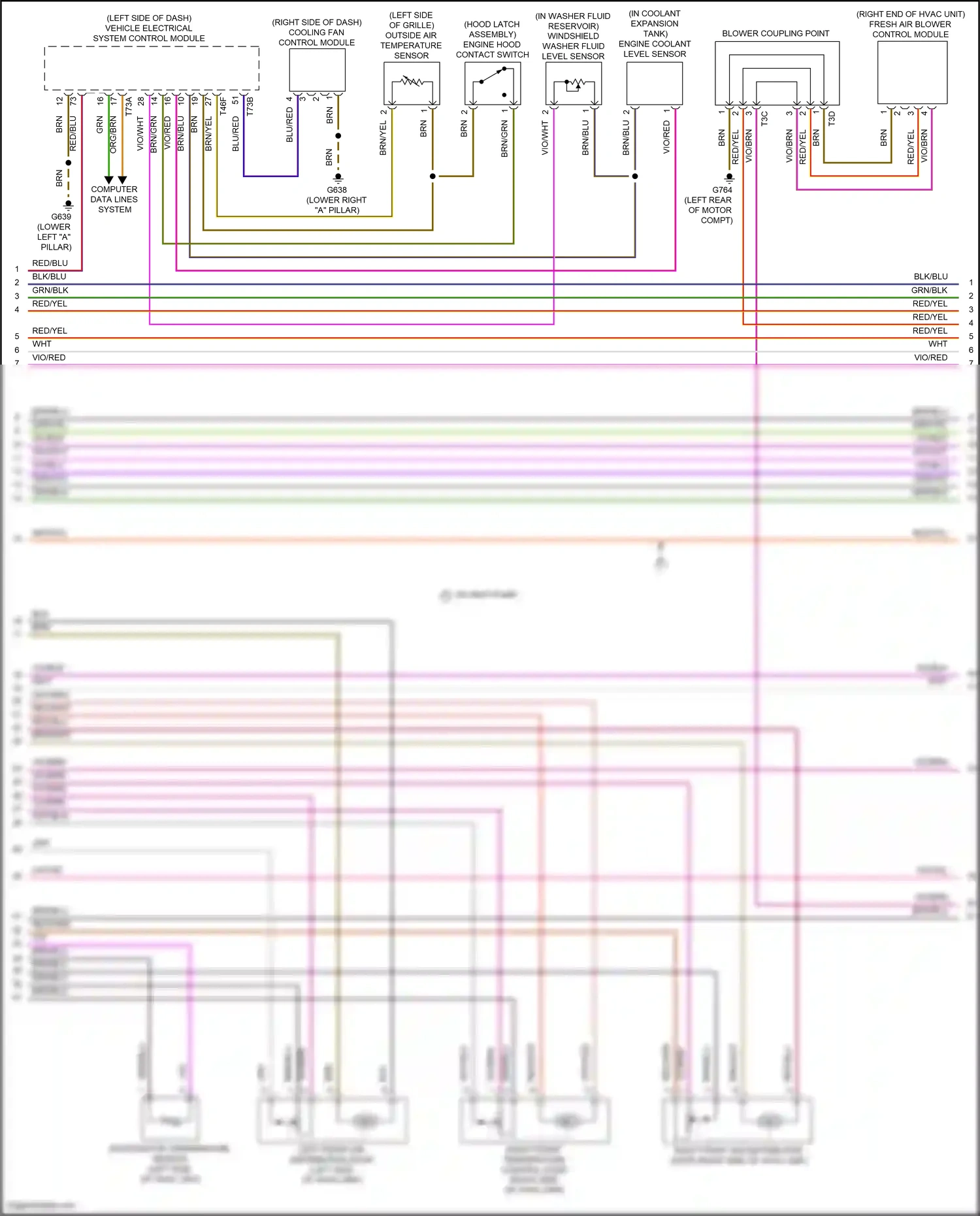 Wiring diagram vehicle electrical system control module for Volkswagen ID.4 X I (2020-2024) (1 of 29)