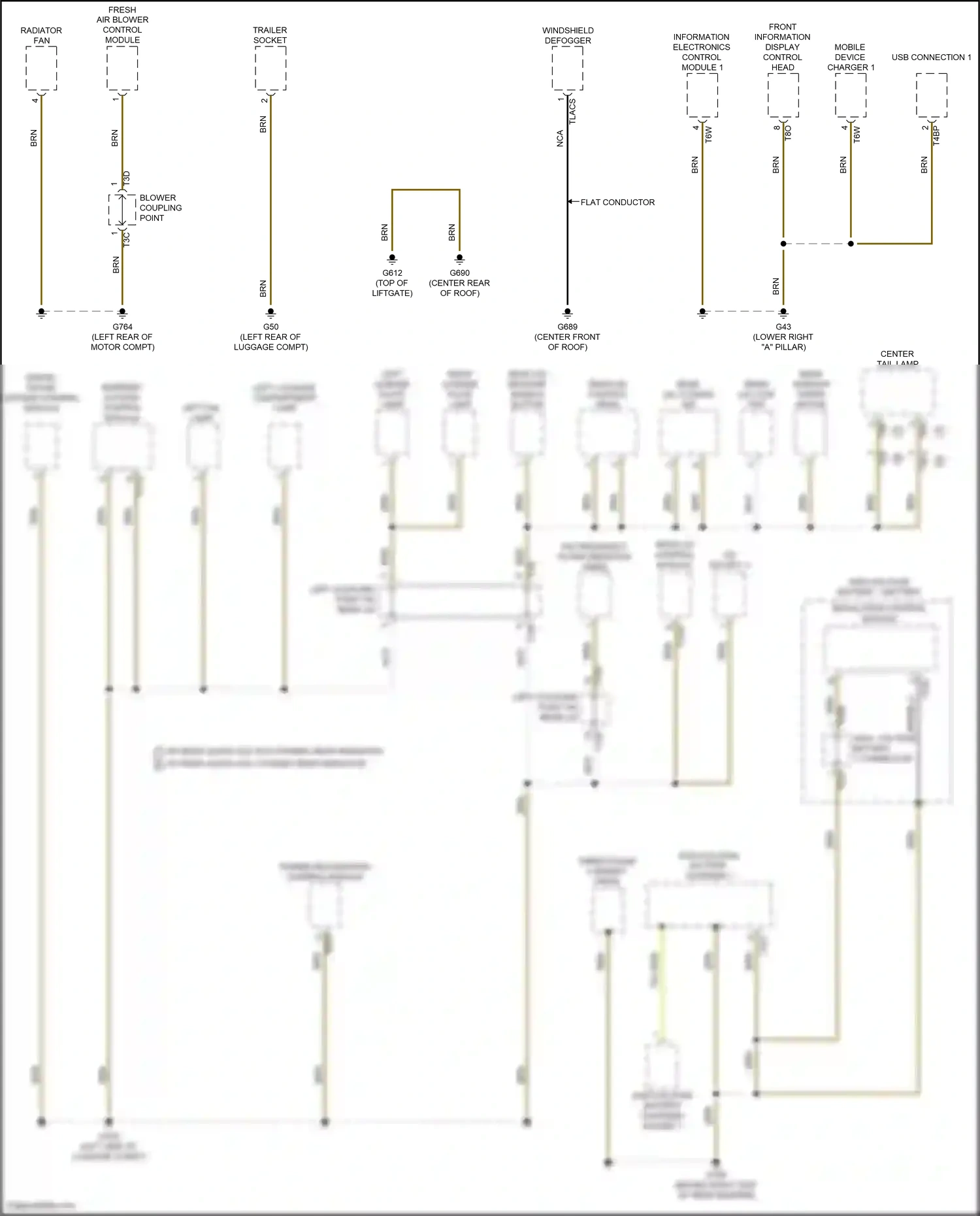 Wiring diagram windshield defogger for Volkswagen ID.4 X I (2020-2024) (1 of 2)