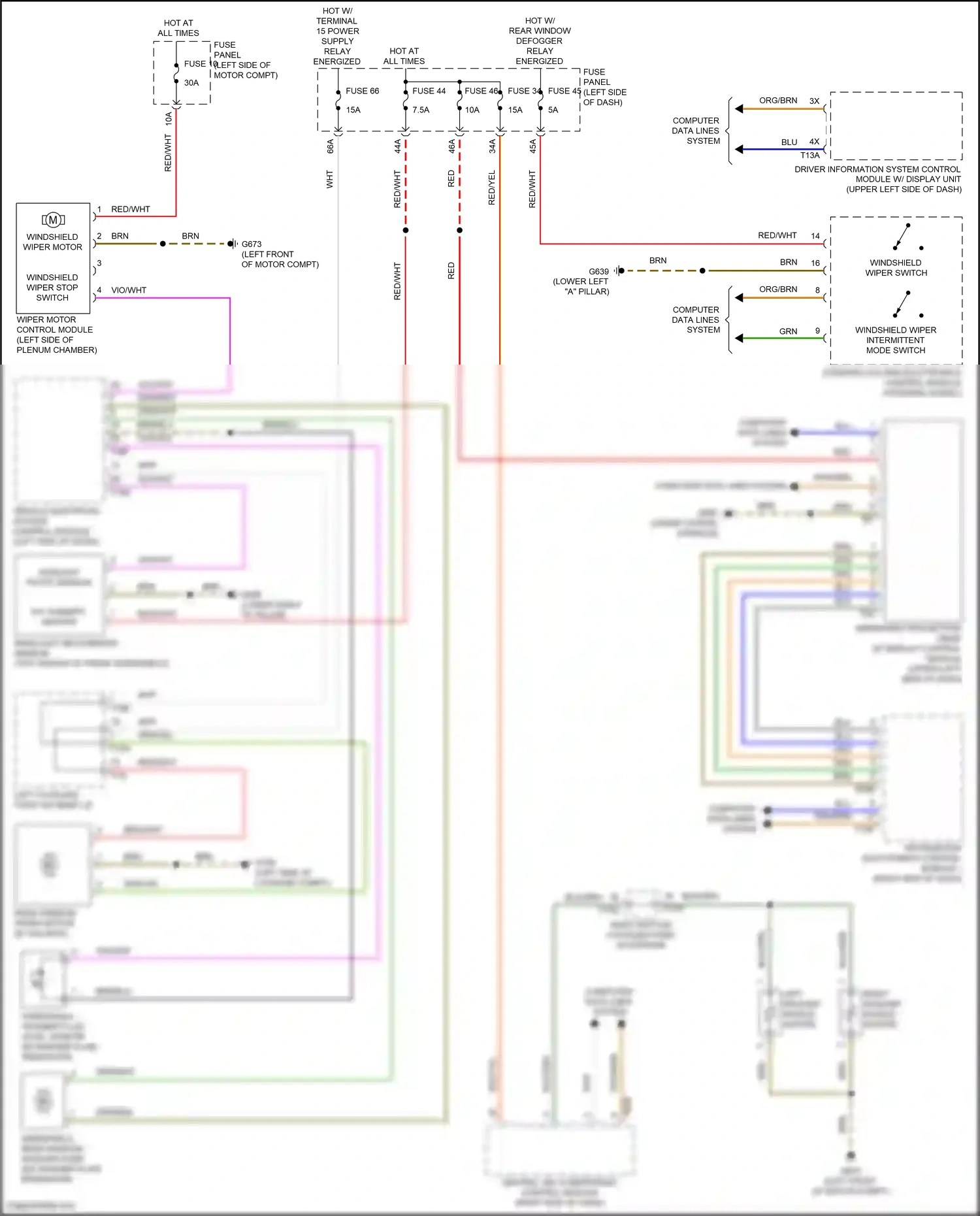Wiring diagram windshield washer fluid level sensor for Volkswagen ID.4 X I (2020-2024) (4 of 4)