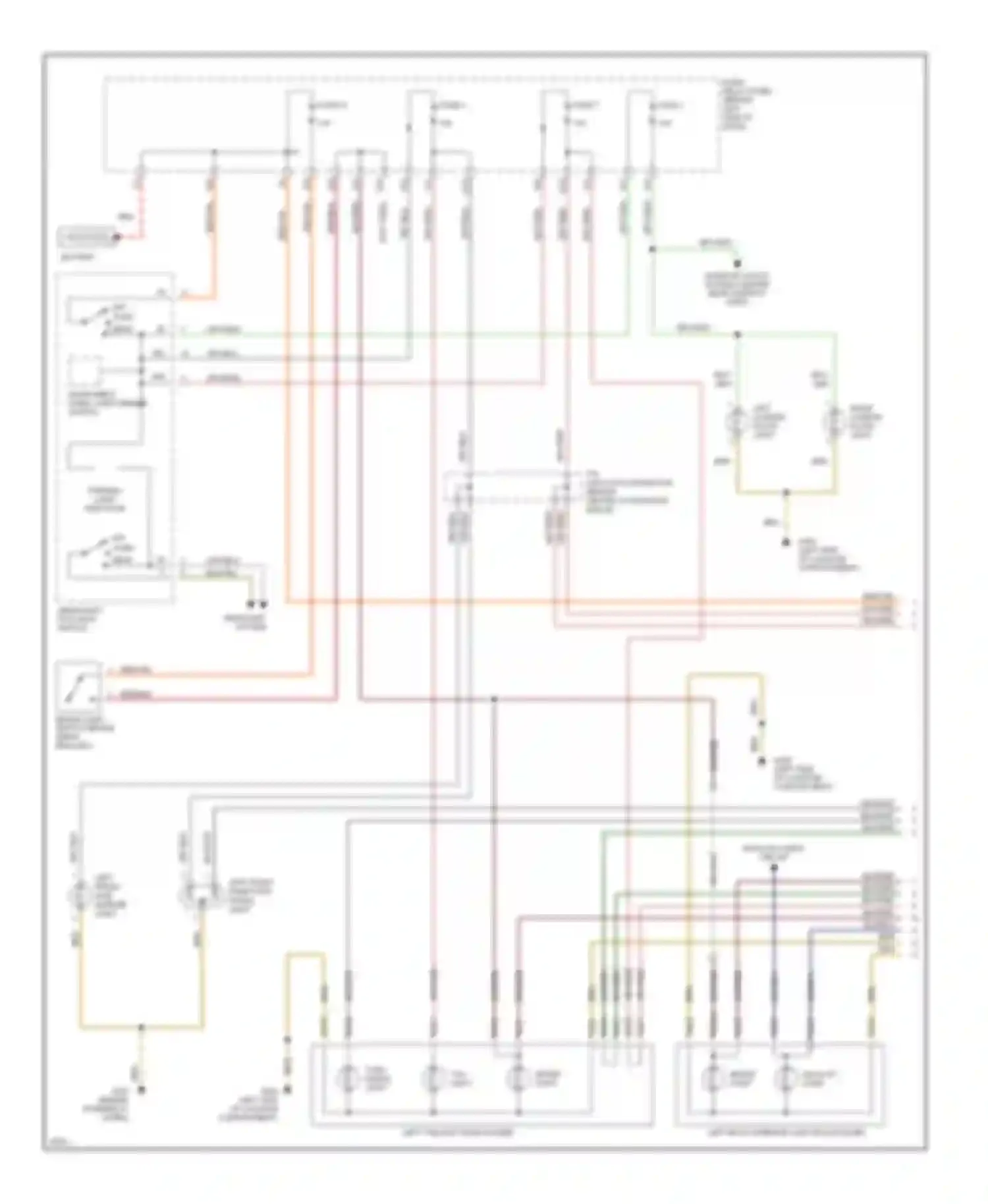 Jetta Volkswagen III (1992-1998): Exterior lamps circuit (1 of 2)
