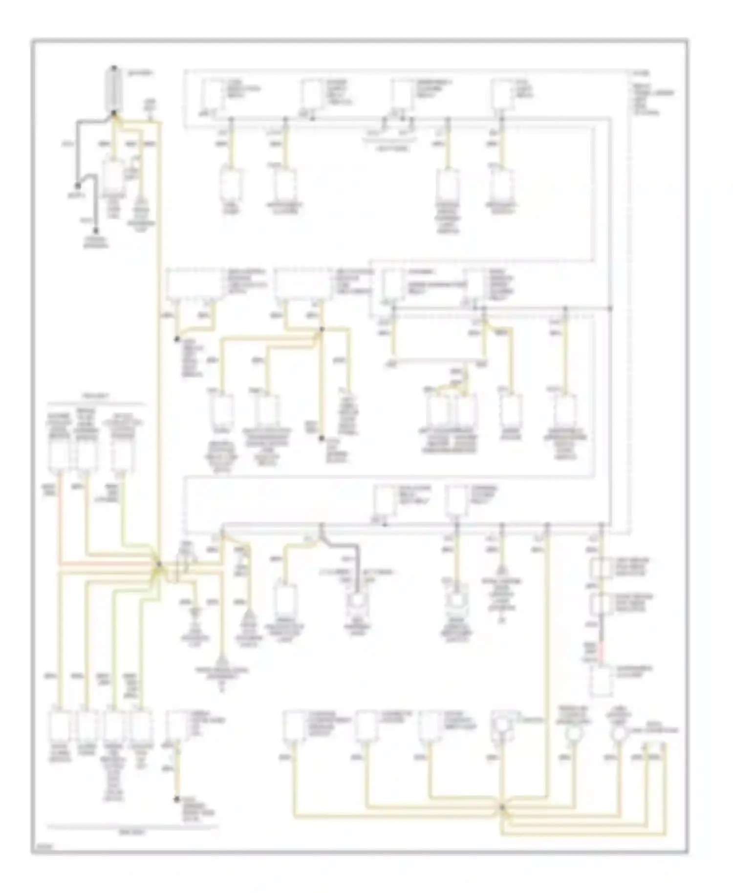 Jetta Volkswagen III (1992-1998): Ground distribution circuit (1 of 6)
