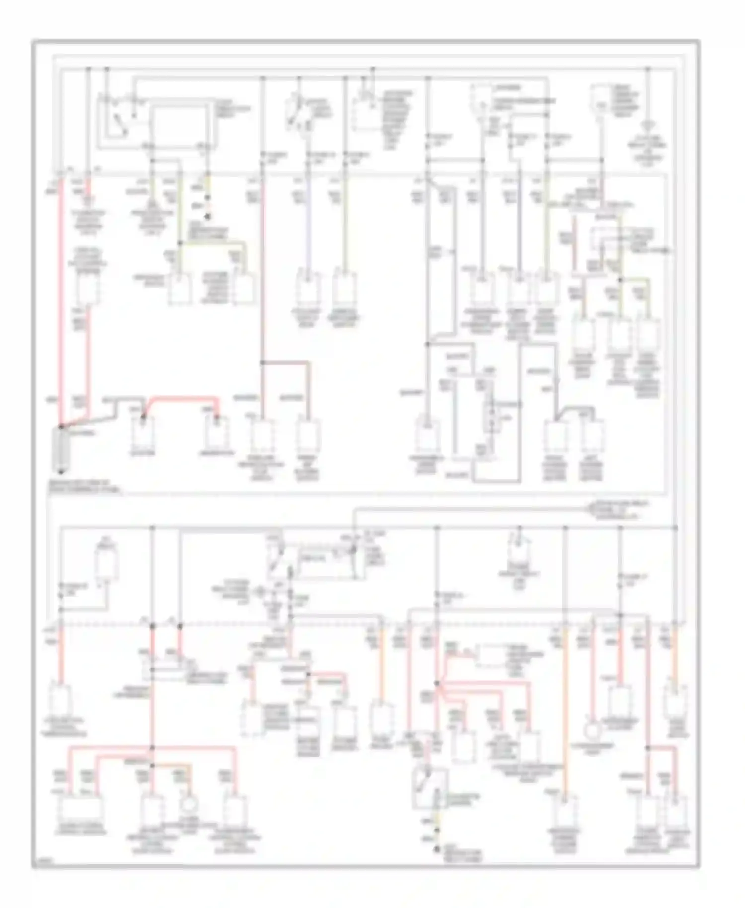 Jetta Volkswagen III (1992-1998): Power distribution circuit (1 of 3)