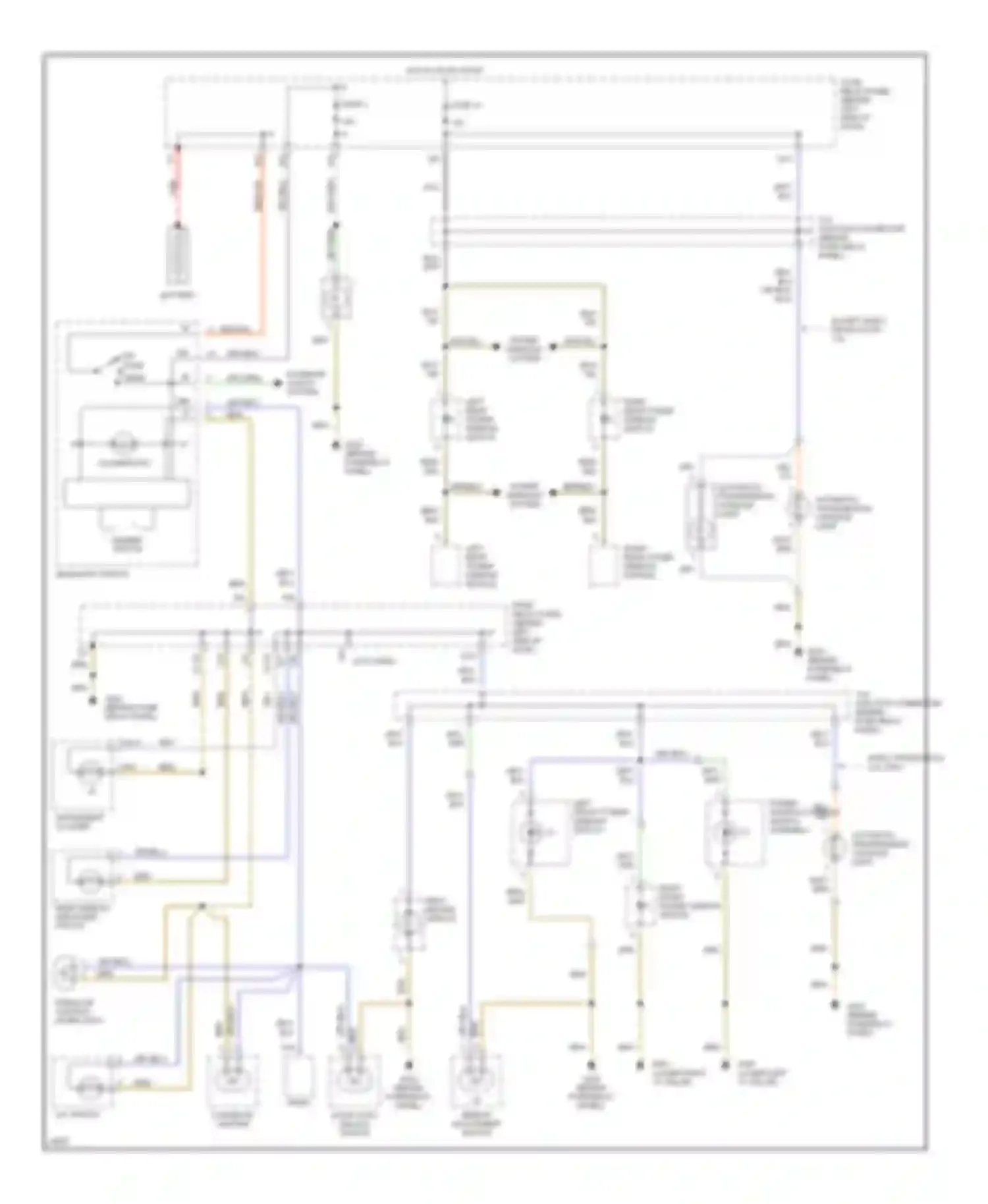Wiring diagram automatic transmission console light for Volkswagen Jetta III (1992-1998) (2 of 2)