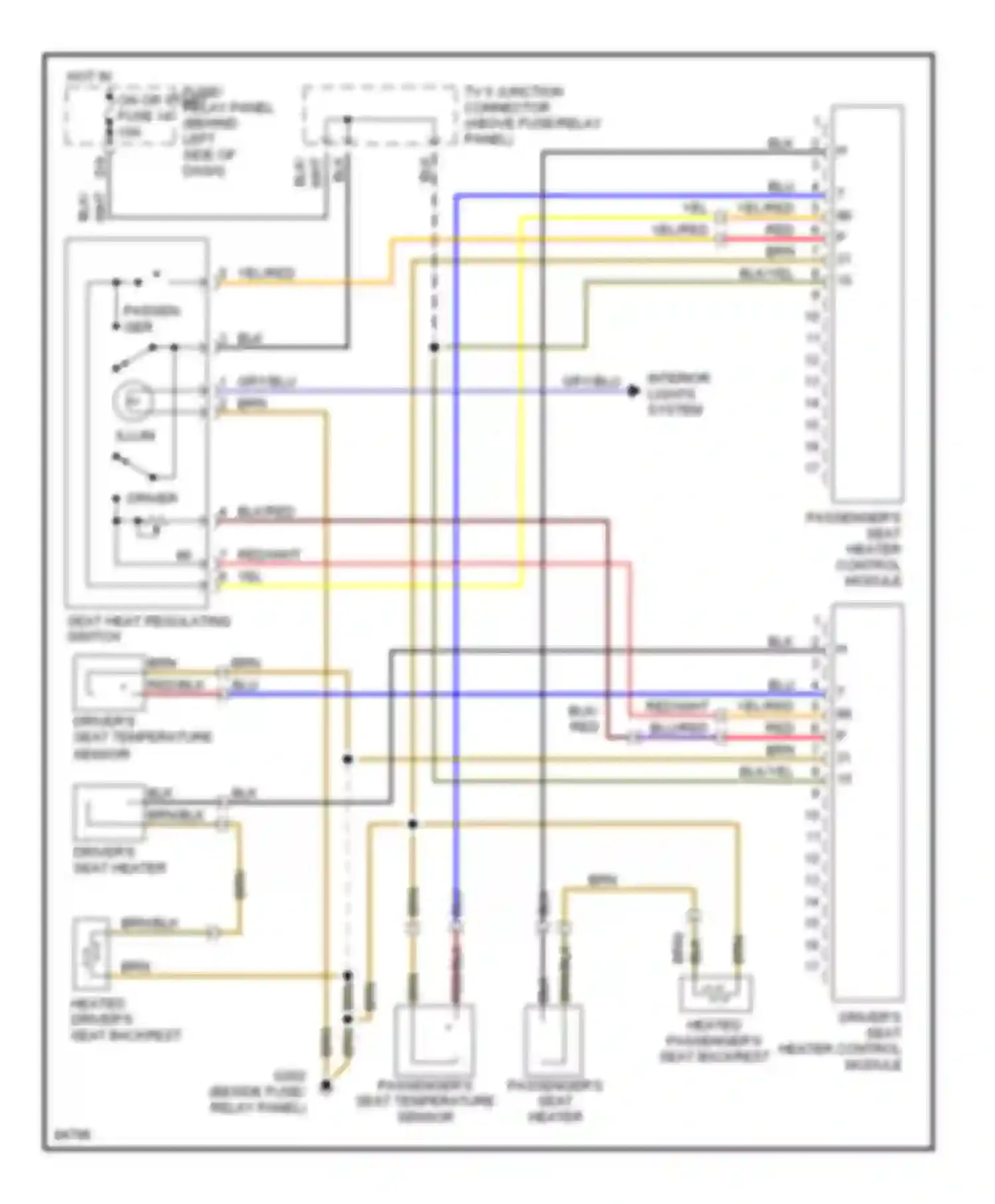 Wiring diagram blk/red for Volkswagen Jetta III (1992-1998) (13 of 17)